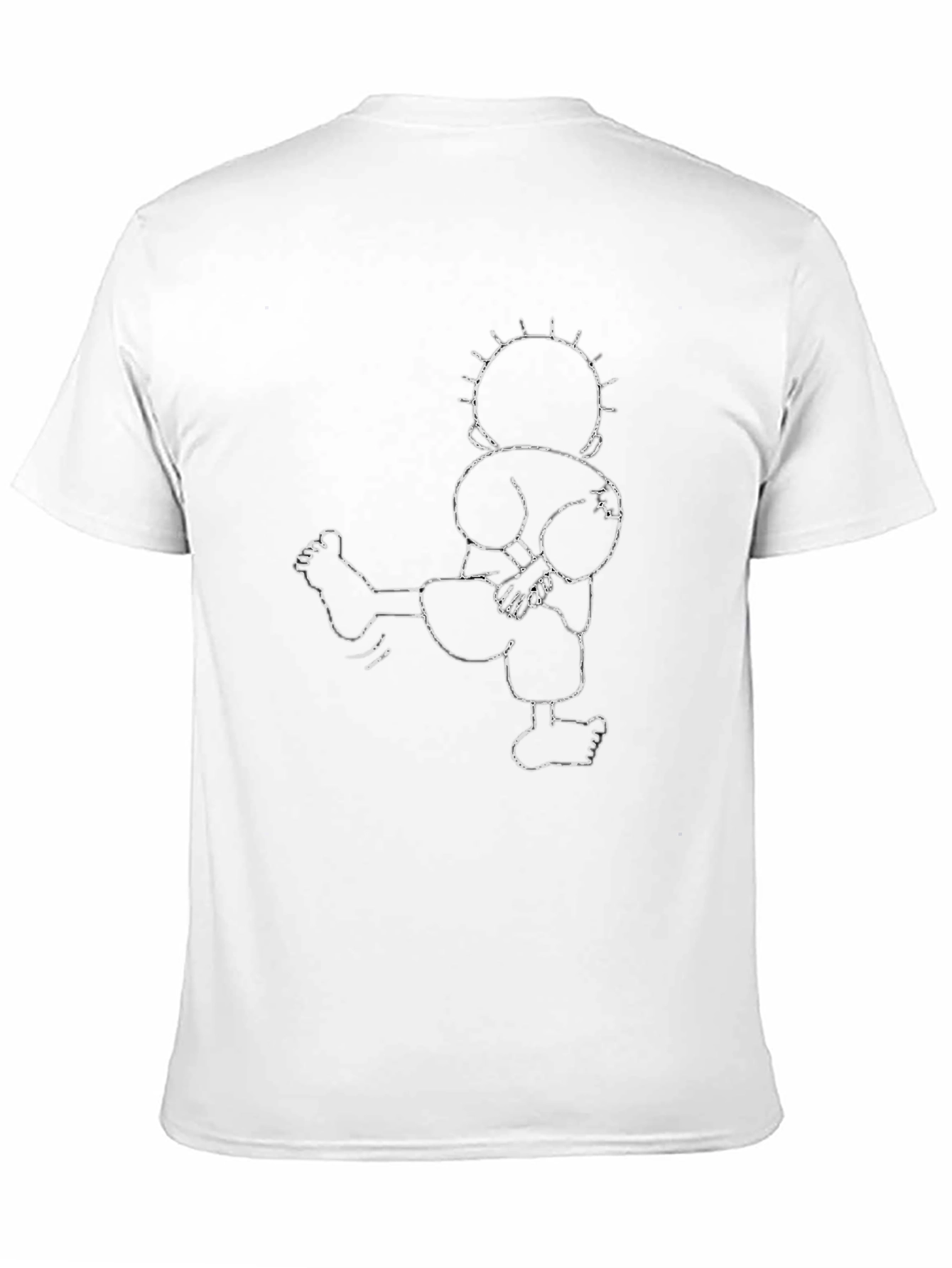 Black Black Graphic Tee - Abstract Figure Print view 11