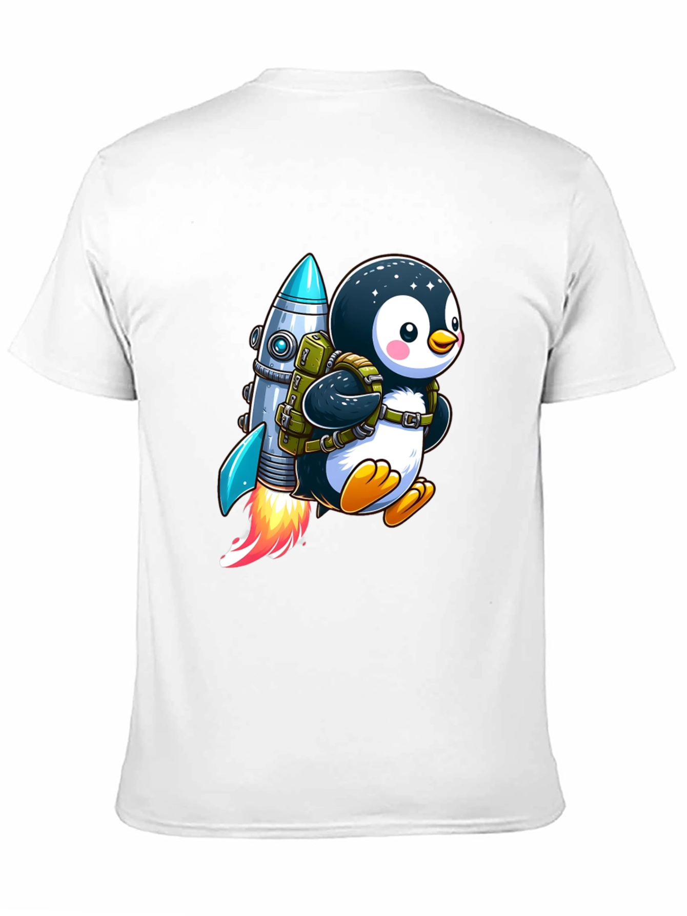 Black Penguin Astronaut T-Shirt view 11