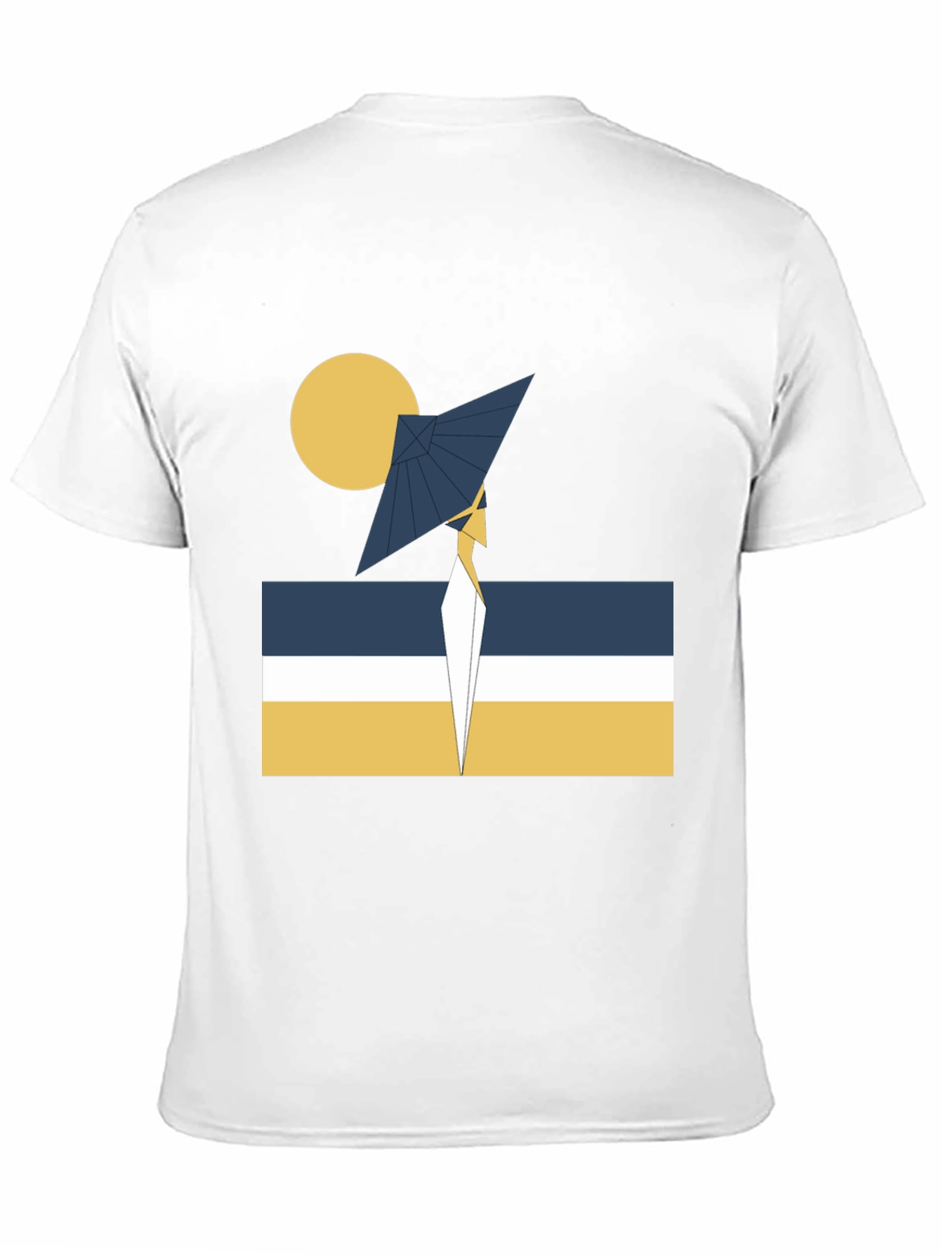 Black Abstract Geometric Graphic Tee - Modern Design view 11