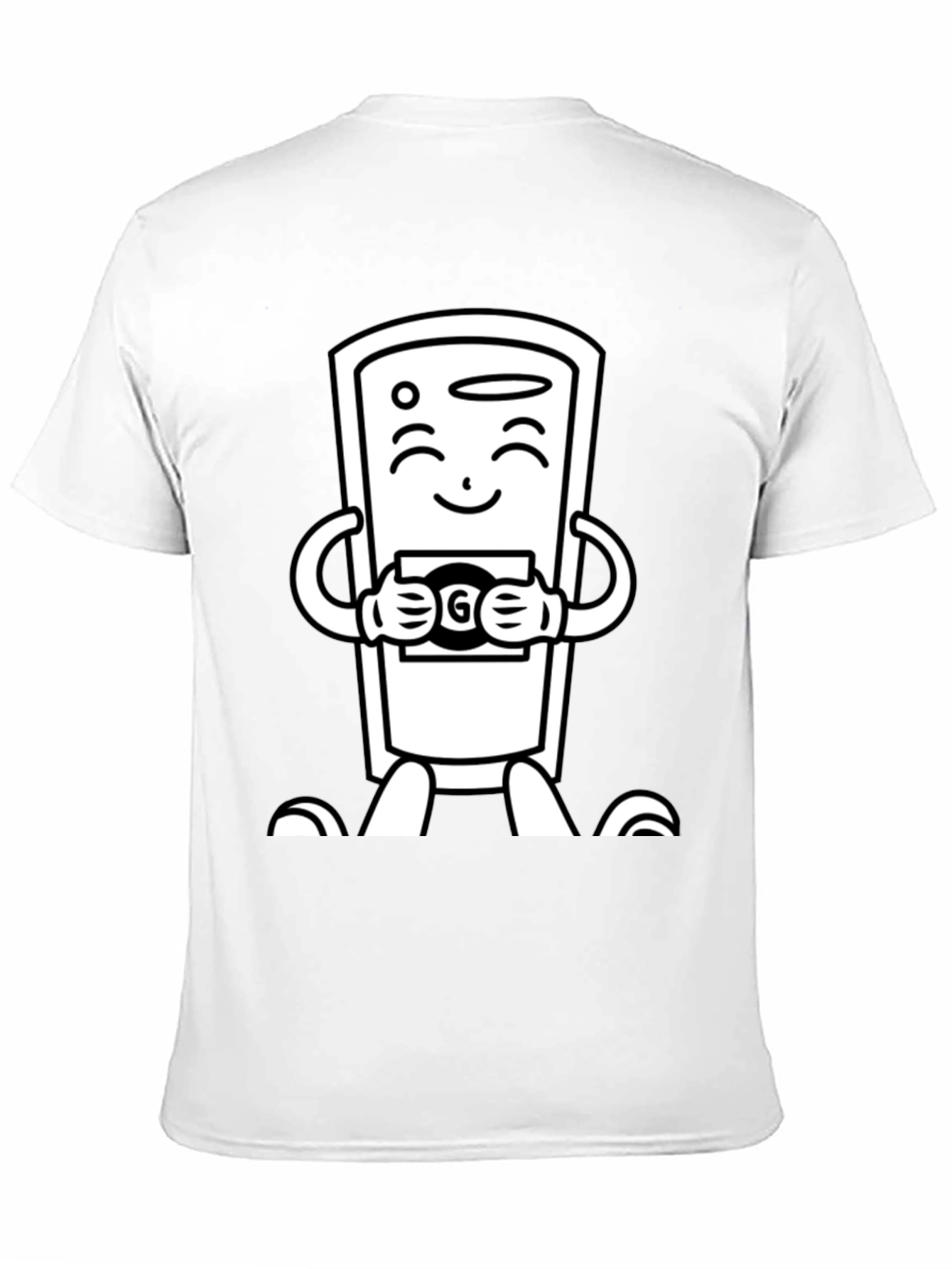 Black Cartoon Remote Black T-Shirt view 11