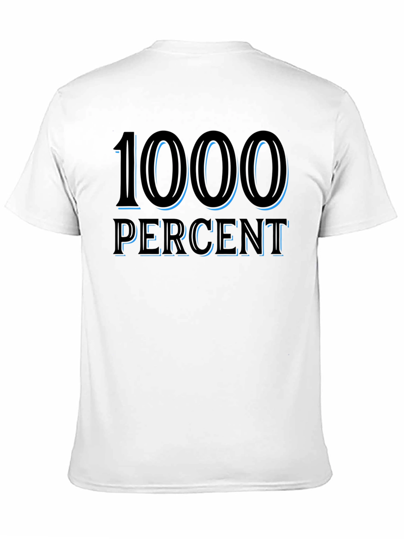 Black 1000 Percent Graphic T-Shirt, Men's Black Tee view 11
