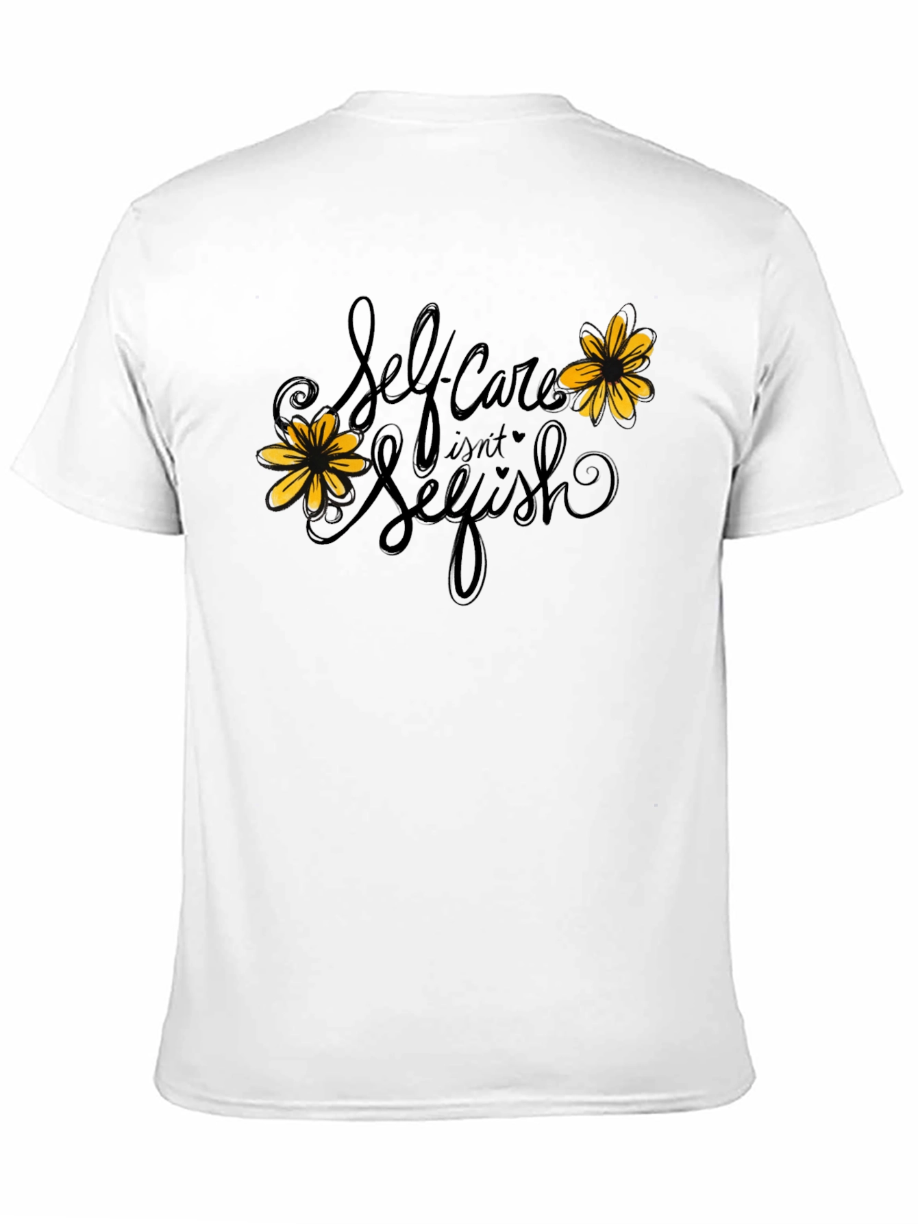 Black Self Care Graphic Tee - Black Cotton Blend view 11