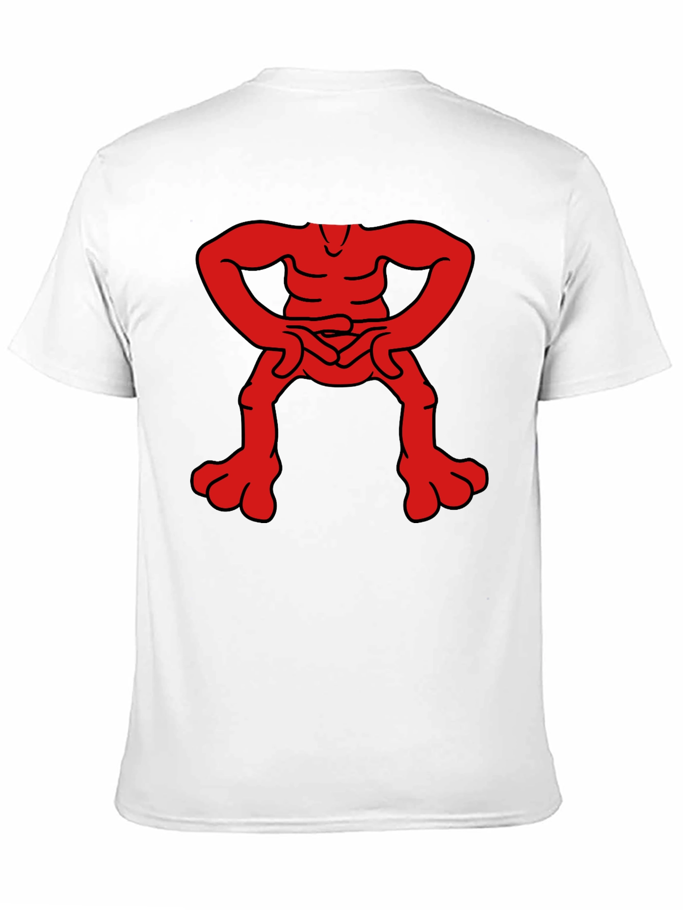 Black Unique Red Figure Graphic Black T-Shirt view 11