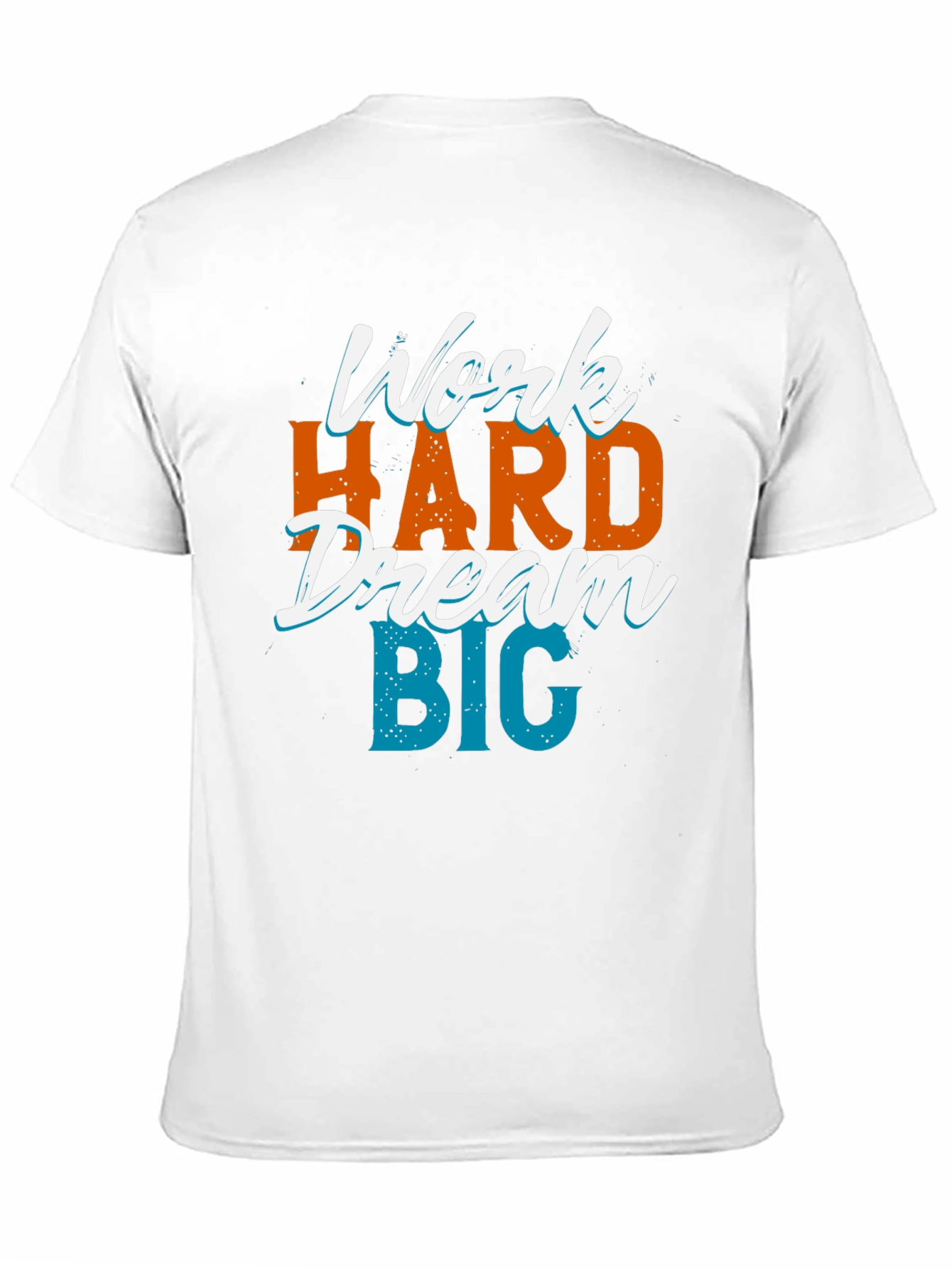 Black Motivational Work Hard Dream Big Black T-Shirt view 11