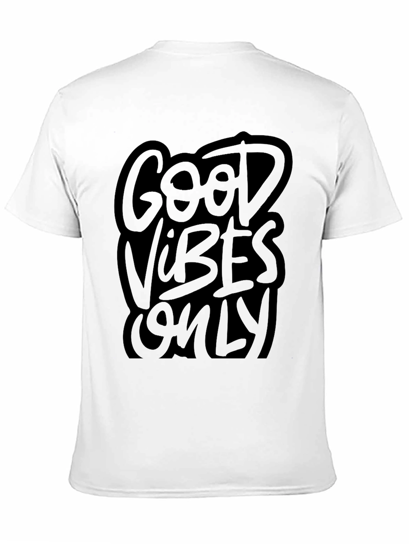 Black Good Vibes Only Black Graphic Tee view 11