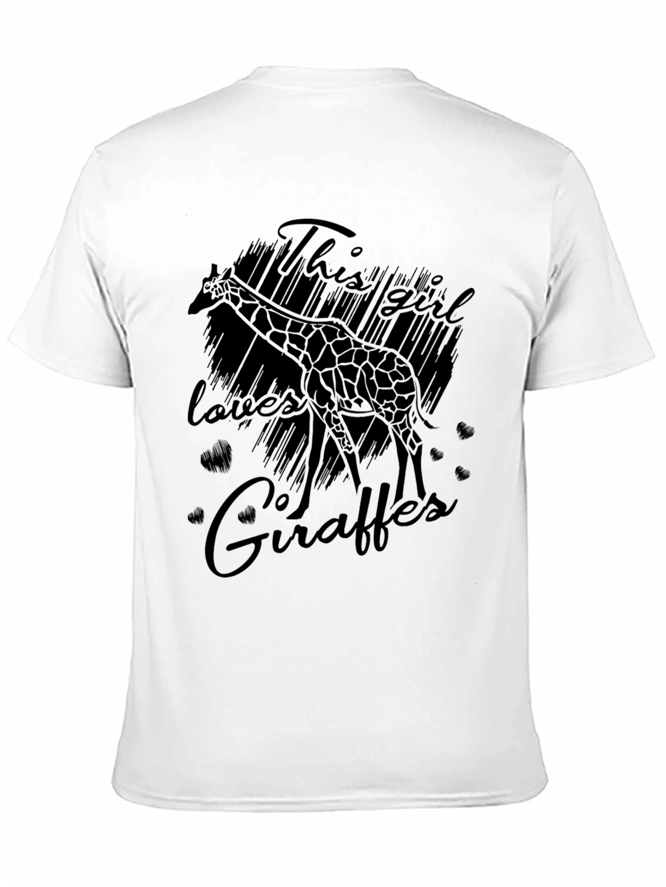 Black Giraffe Lover T-Shirt - Black Graphic Tee for Women view 11