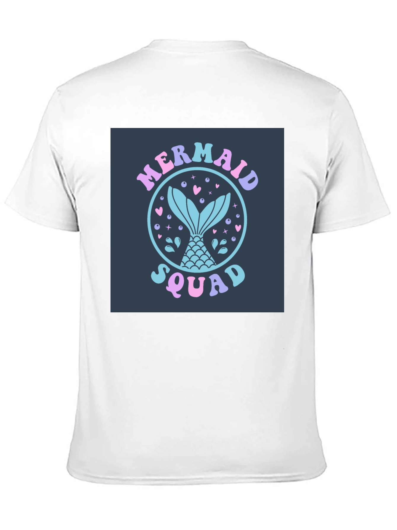 Black Mermaid Squad Graphic Tee - Black Cotton Blend view 11
