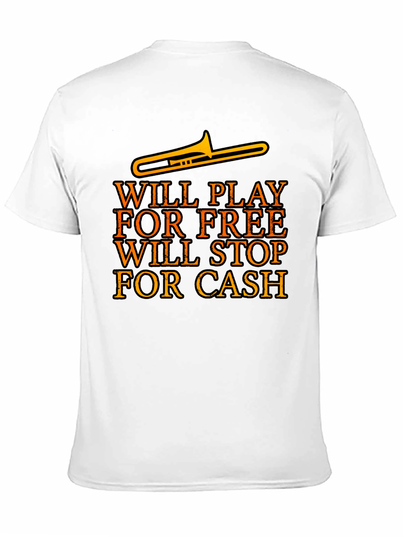 Black Will Play For Free Trombone Black T-Shirt view 11