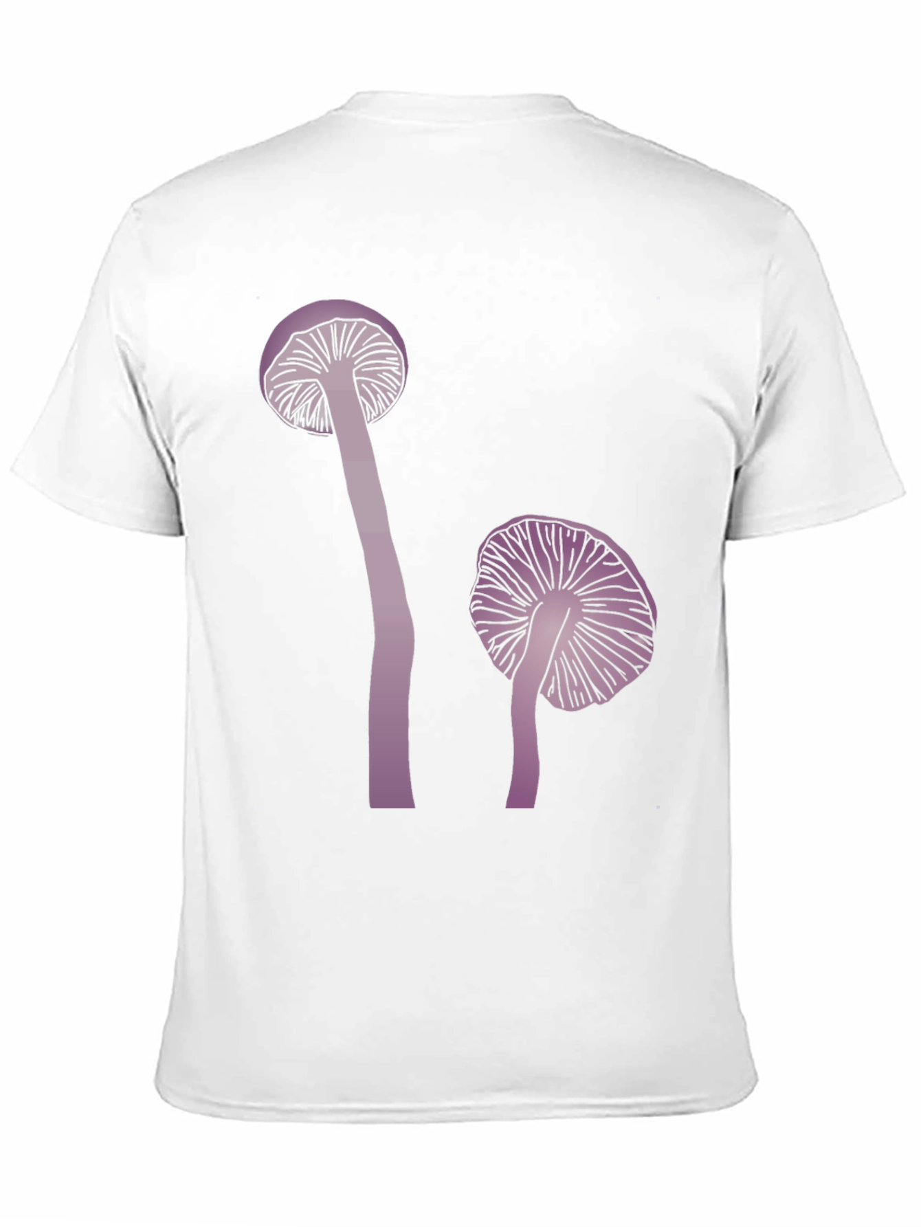 Black Mushroom Print Tee - Black Cotton Blend view 11