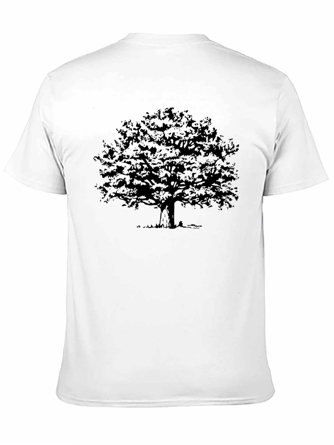 Black Men's Black Tree Graphic T-Shirt view 11