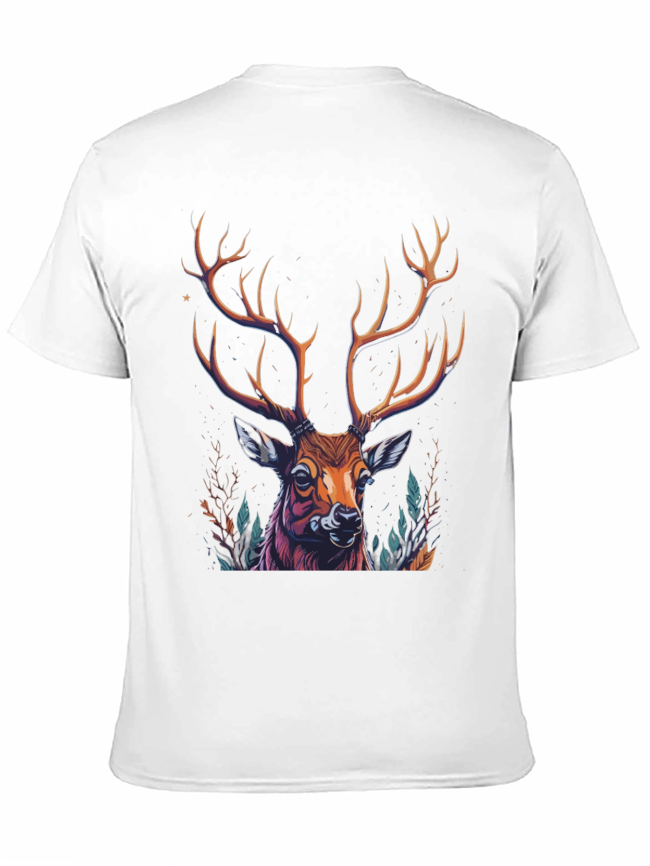 Black Majestic Deer Graphic Tee - Men's Black T-Shirt view 11