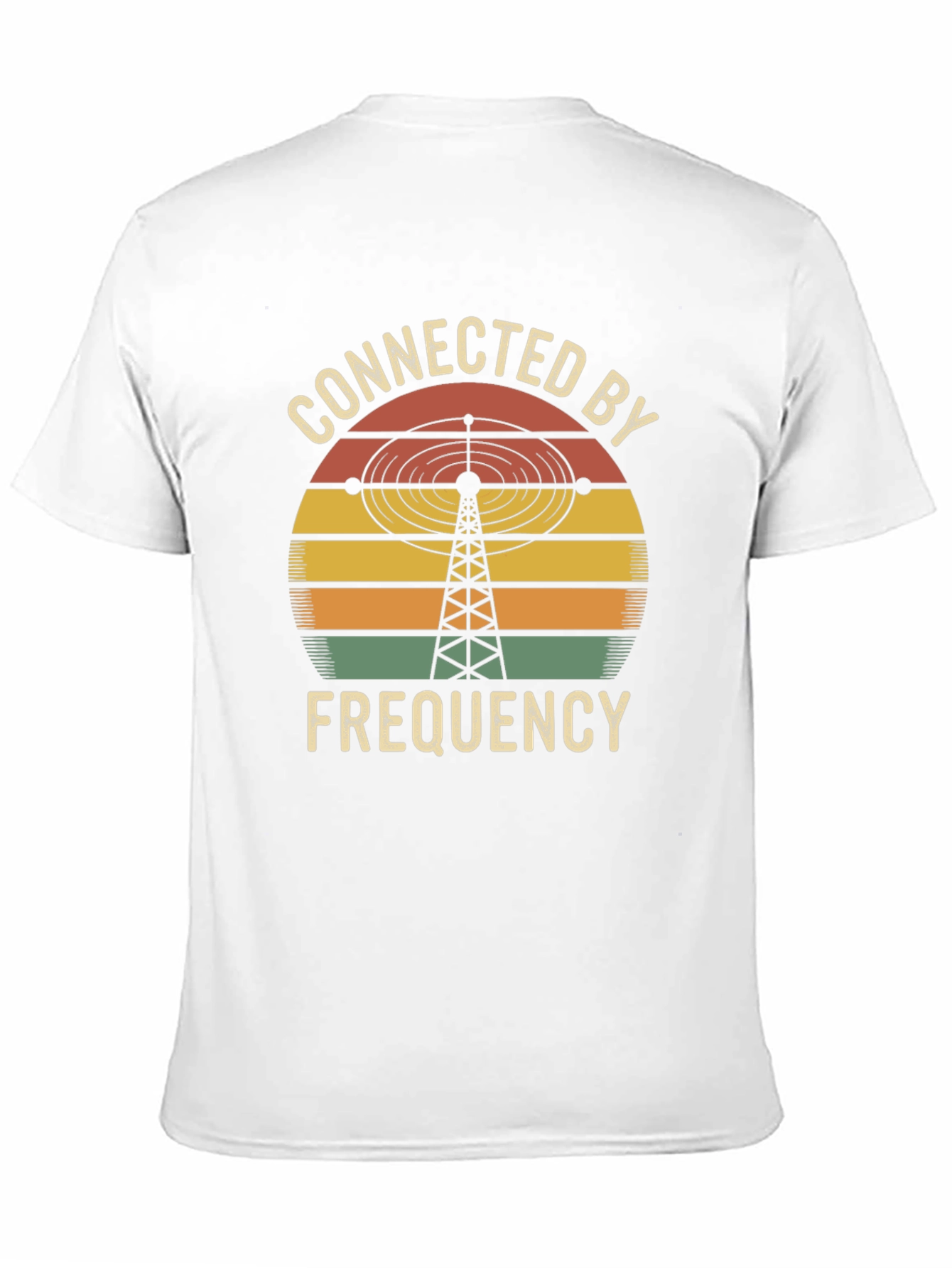 Black Connected by Frequency Retro T-Shirt view 11