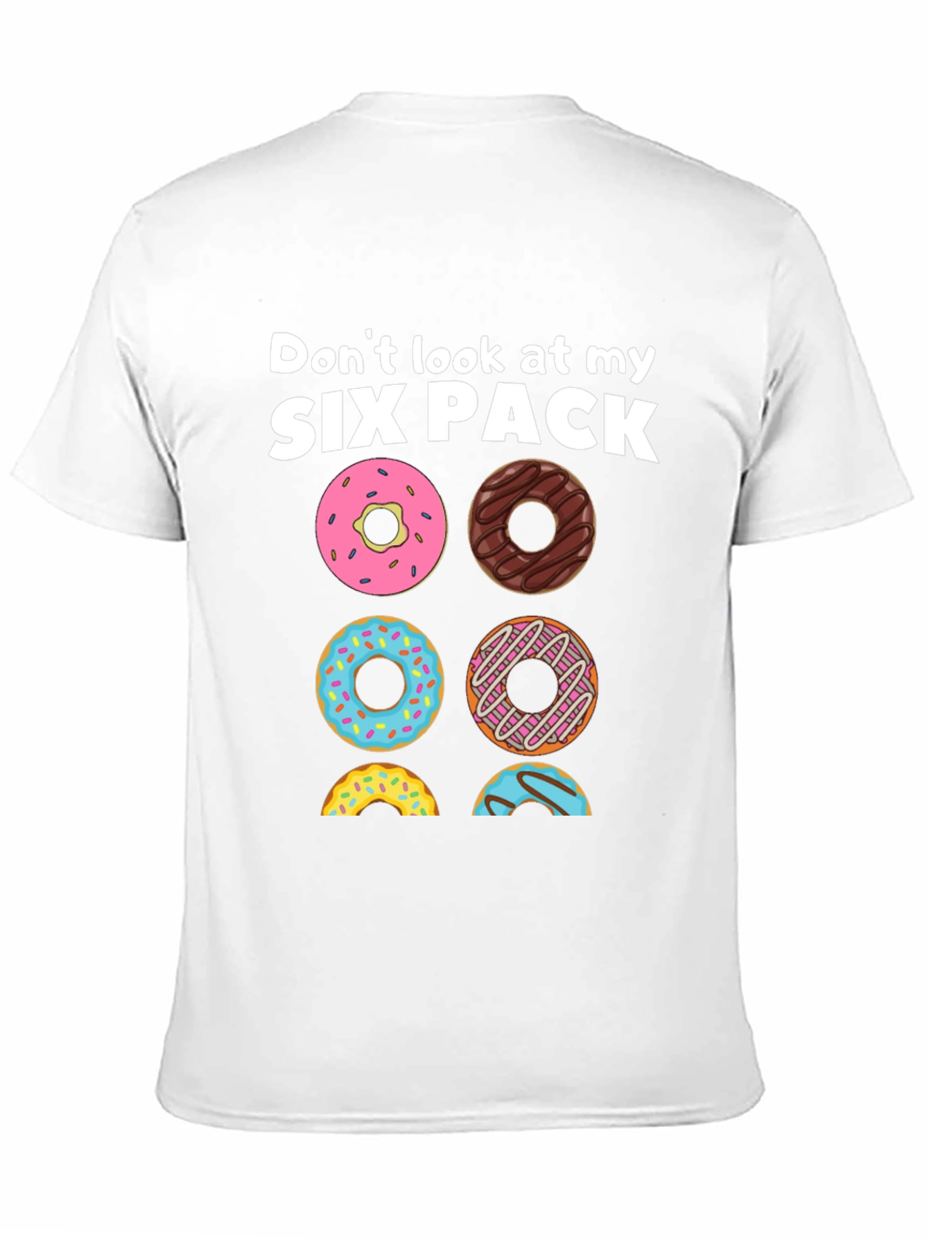 Black Six Pack Donuts Graphic Tee - Funny Foodie T-Shirt view 11