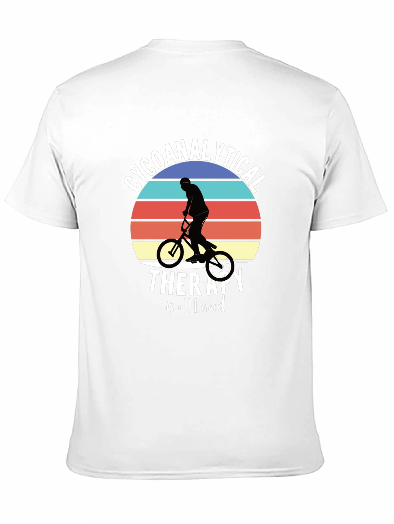 Black Psychoanalytical Therapy Biking T-Shirt view 11