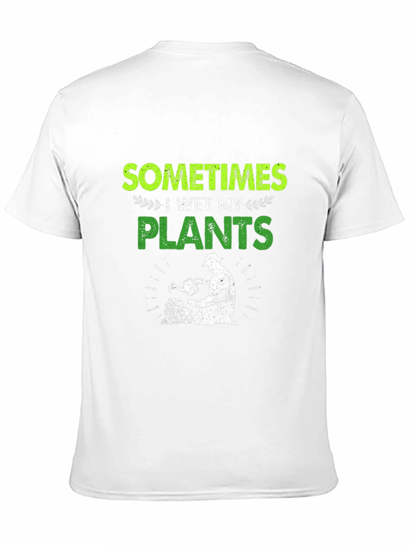 Black Funny Gardener T-Shirt - I Wet My Plants Tee view 11