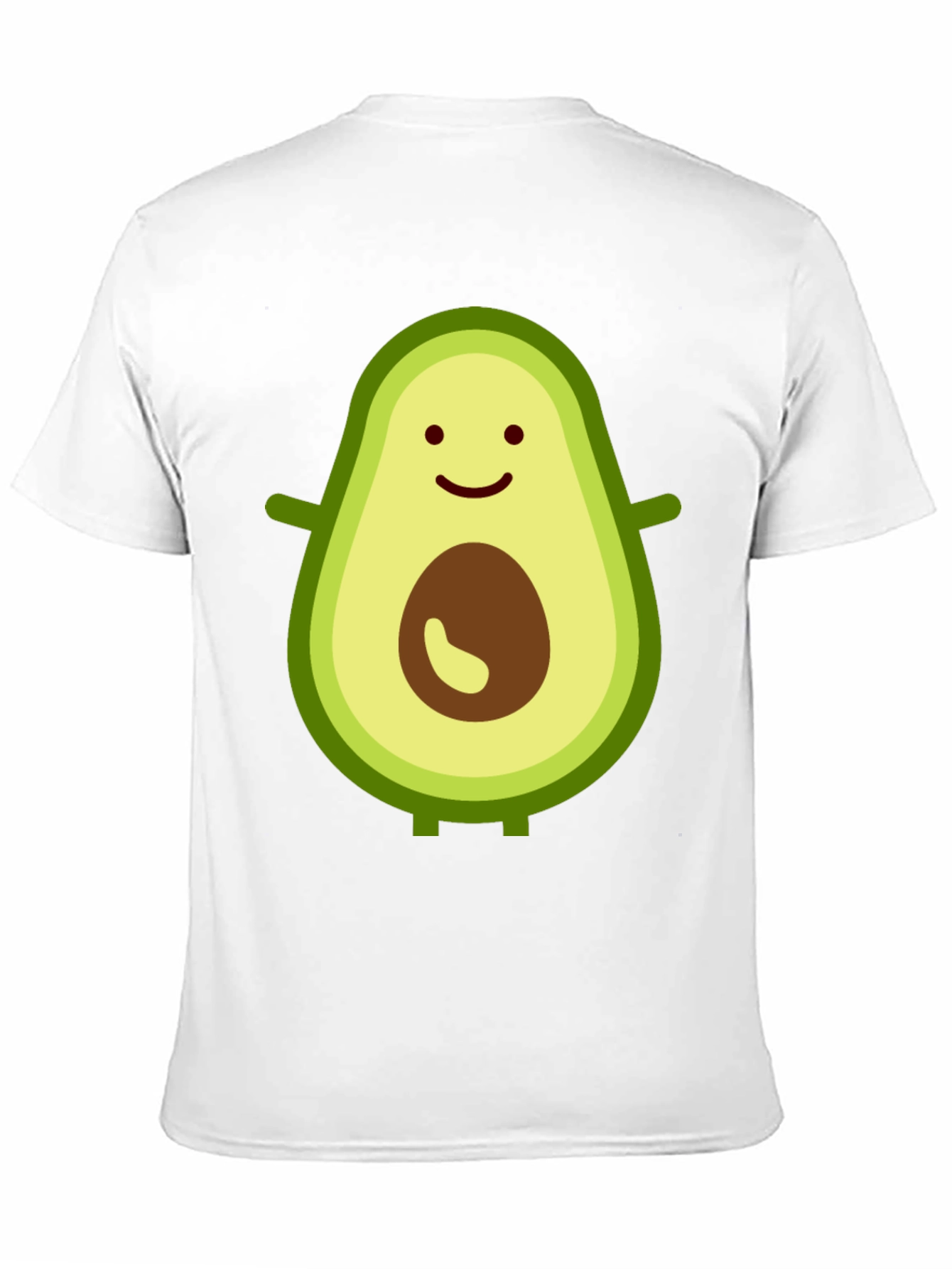Funny Avocado Graphic Print Black Tee - 11