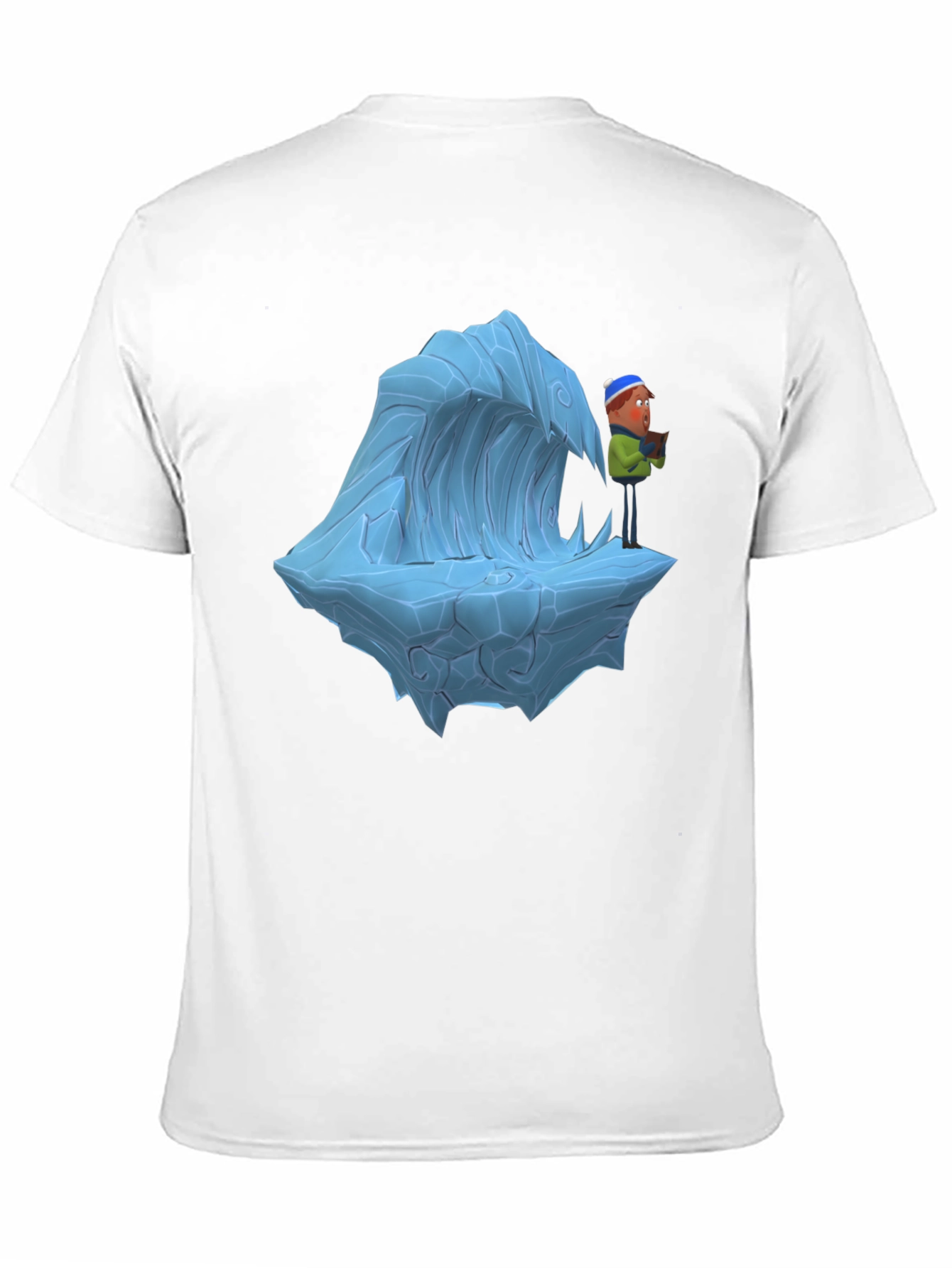 Black Cartoon Ice Wave T-Shirt view 11