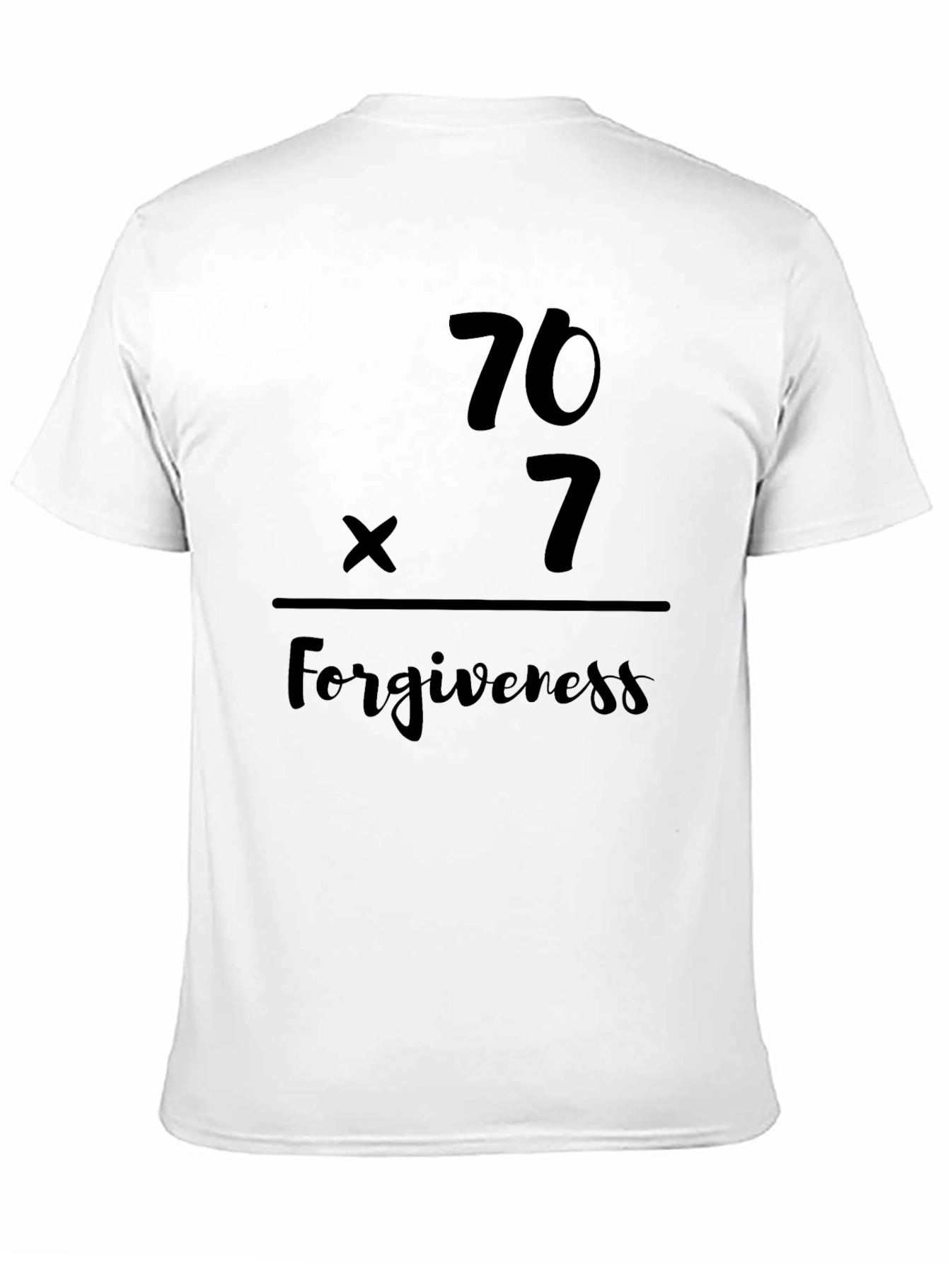 Black Forgiveness T-Shirt - Math Humor Graphic Tee view 11