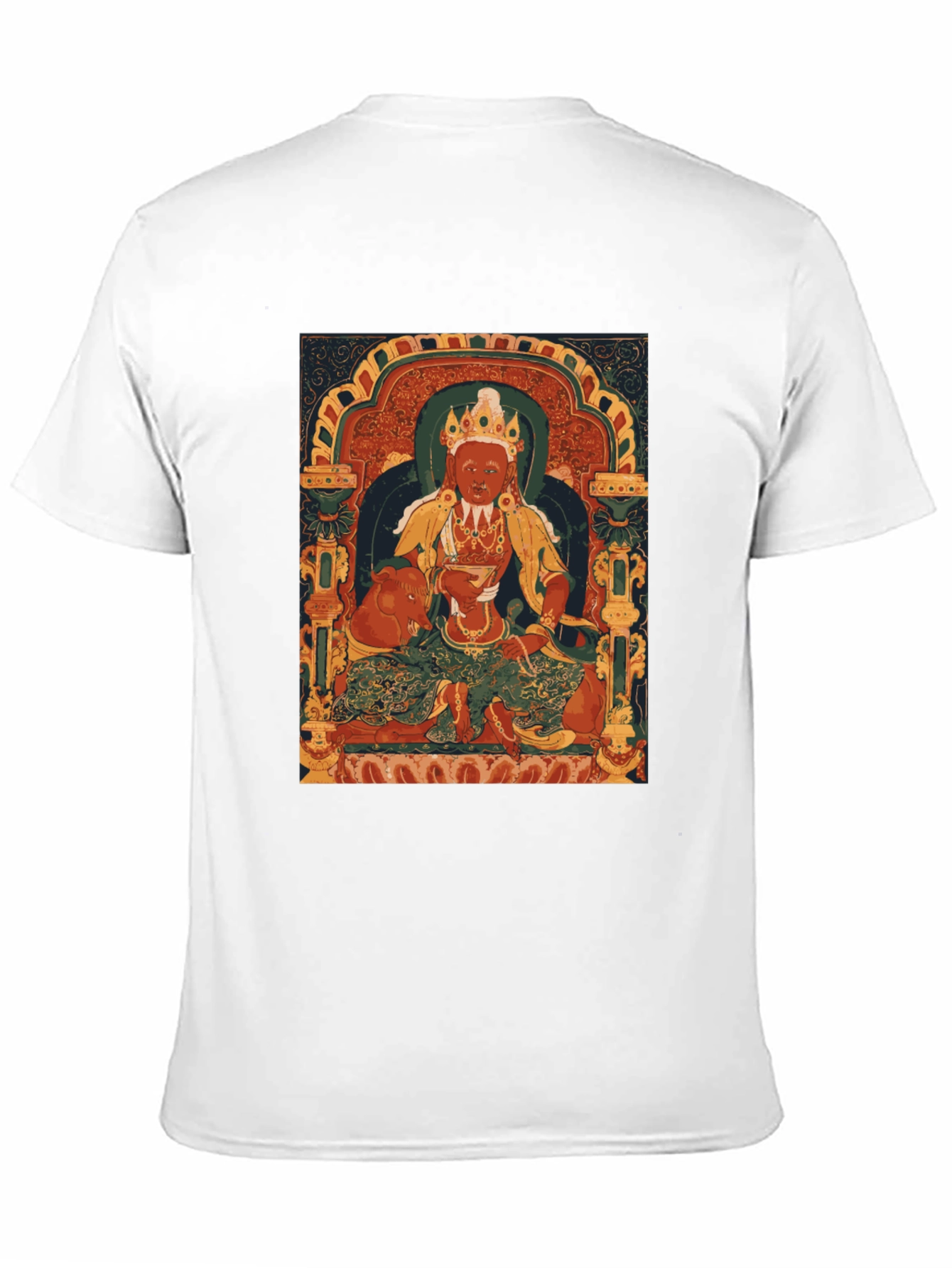 Black Vintage Thangka Art T-Shirt view 11