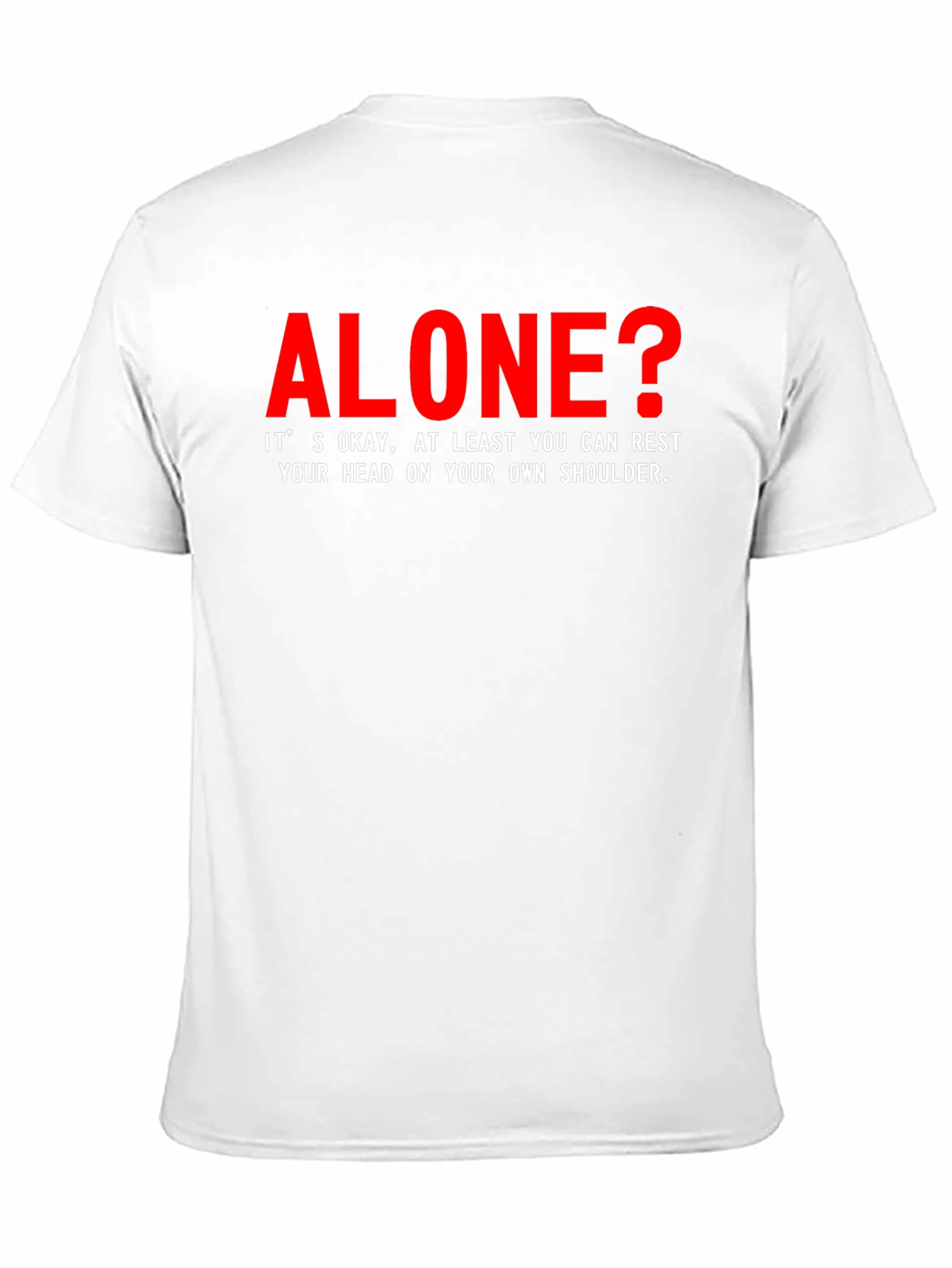 Black Alone? Black Graphic Tee - Rest Your Head Humor T-Shirt view 11