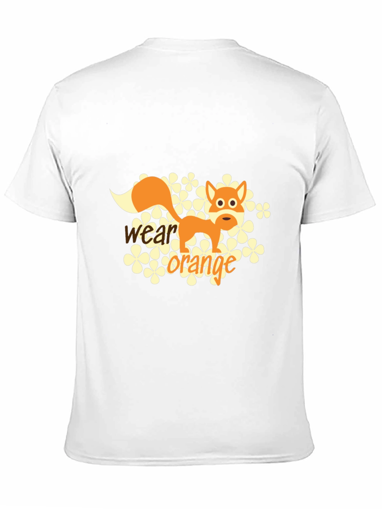 Black Wear Orange Fox Graphic Tee - Black Cotton Blend T-Shirt view 11