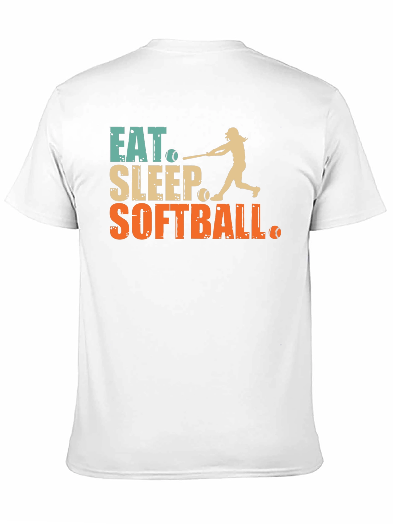 Black Eat Sleep Softball Graphic Tee view 11