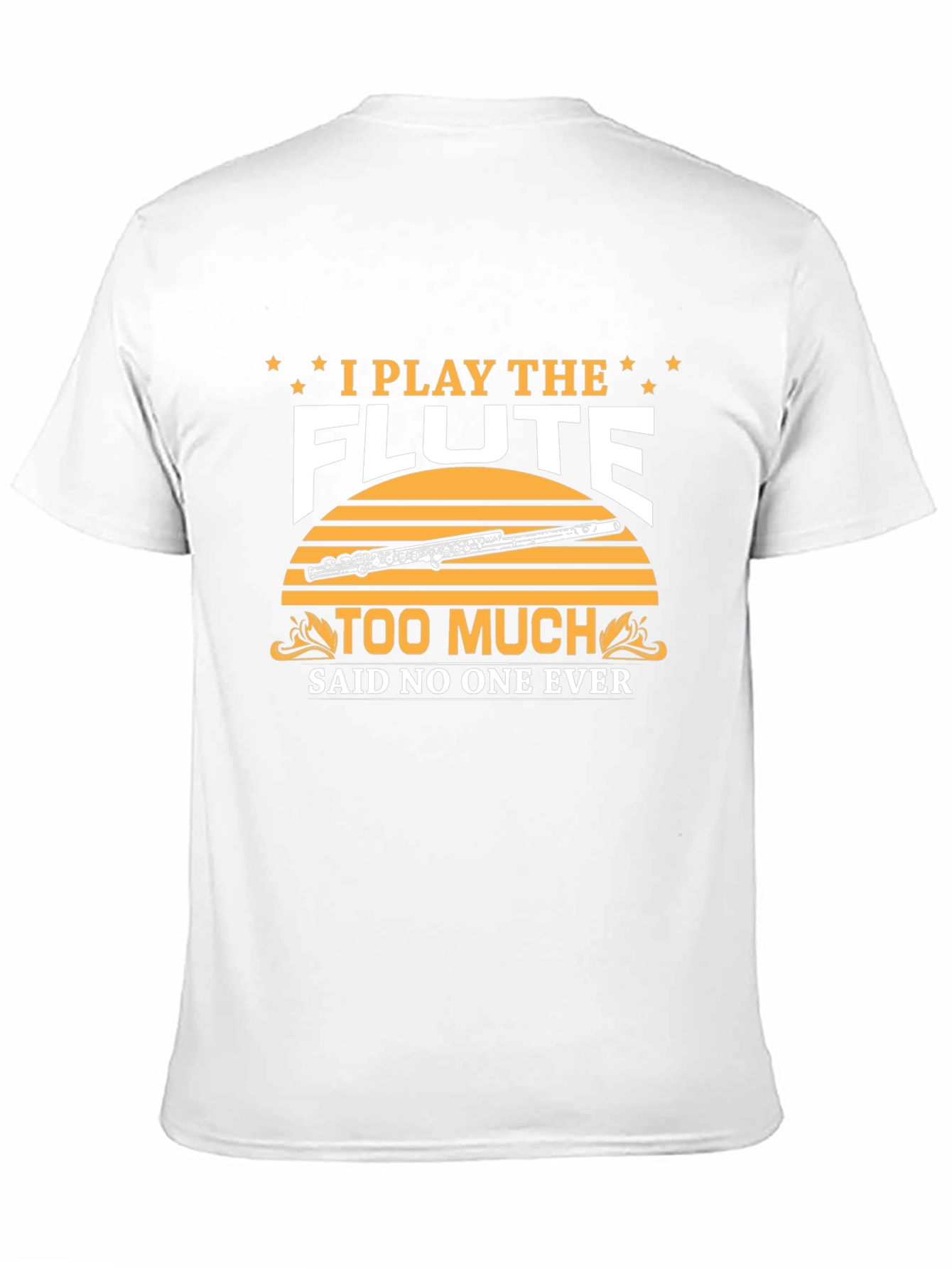 Black Flute Player T-Shirt: I Play the Flute Too Much view 11