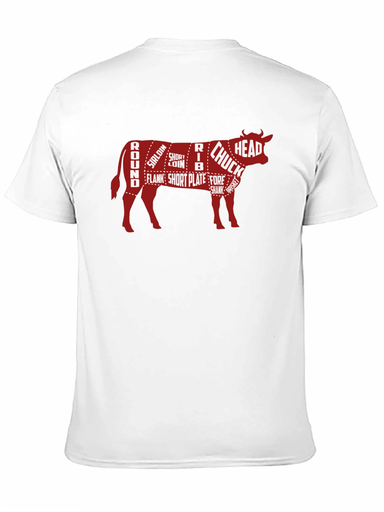 Black Beef Cuts Butcher Chart Graphic T-Shirt view 11