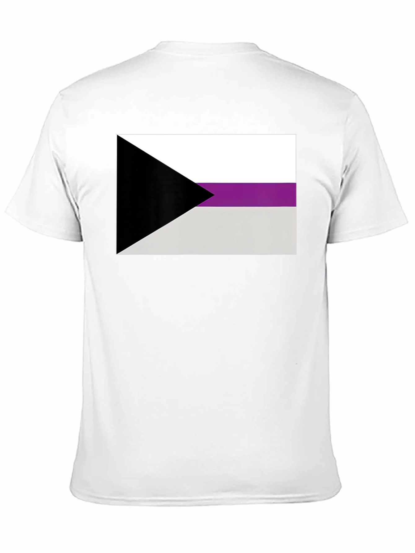 Black Demisexual Pride Flag Graphic T-Shirt - Black Cotton Blend Tee view 11