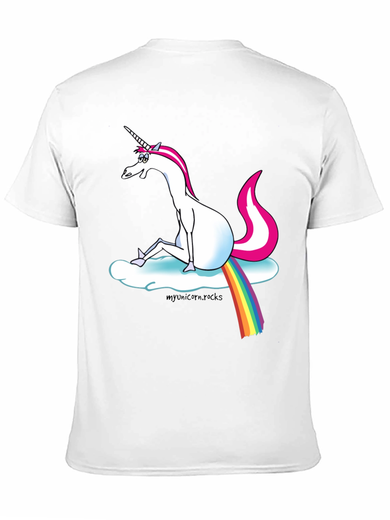 Black Unicorn Rainbow Cloud Graphic T-Shirt view 11