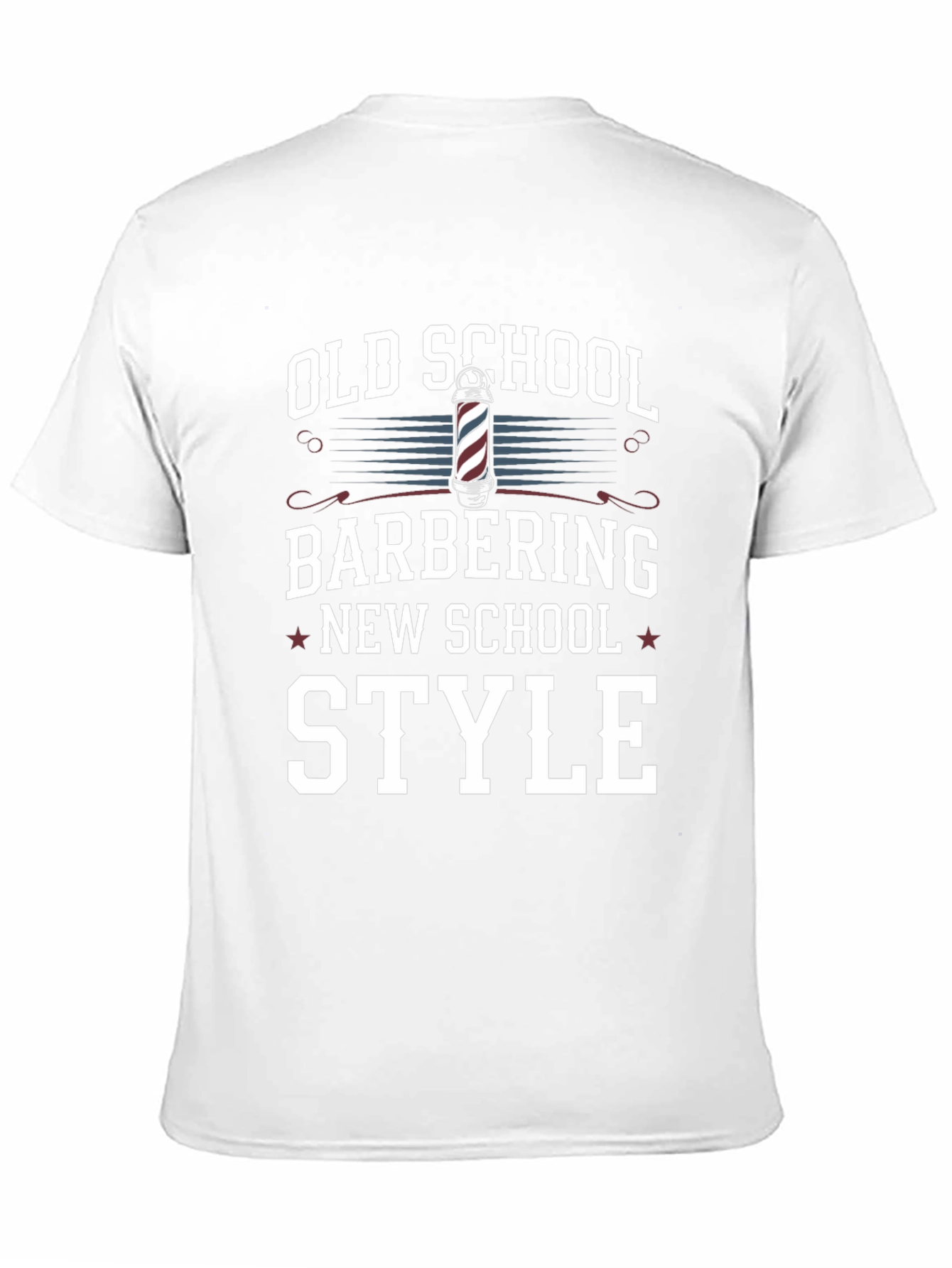 Black Old School Barbering Style Graphic T-Shirt view 11