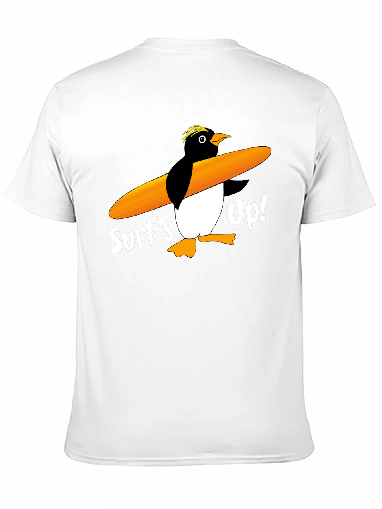 Black Surf's Up Penguin Graphic Tee - Black Cotton T-Shirt view 11