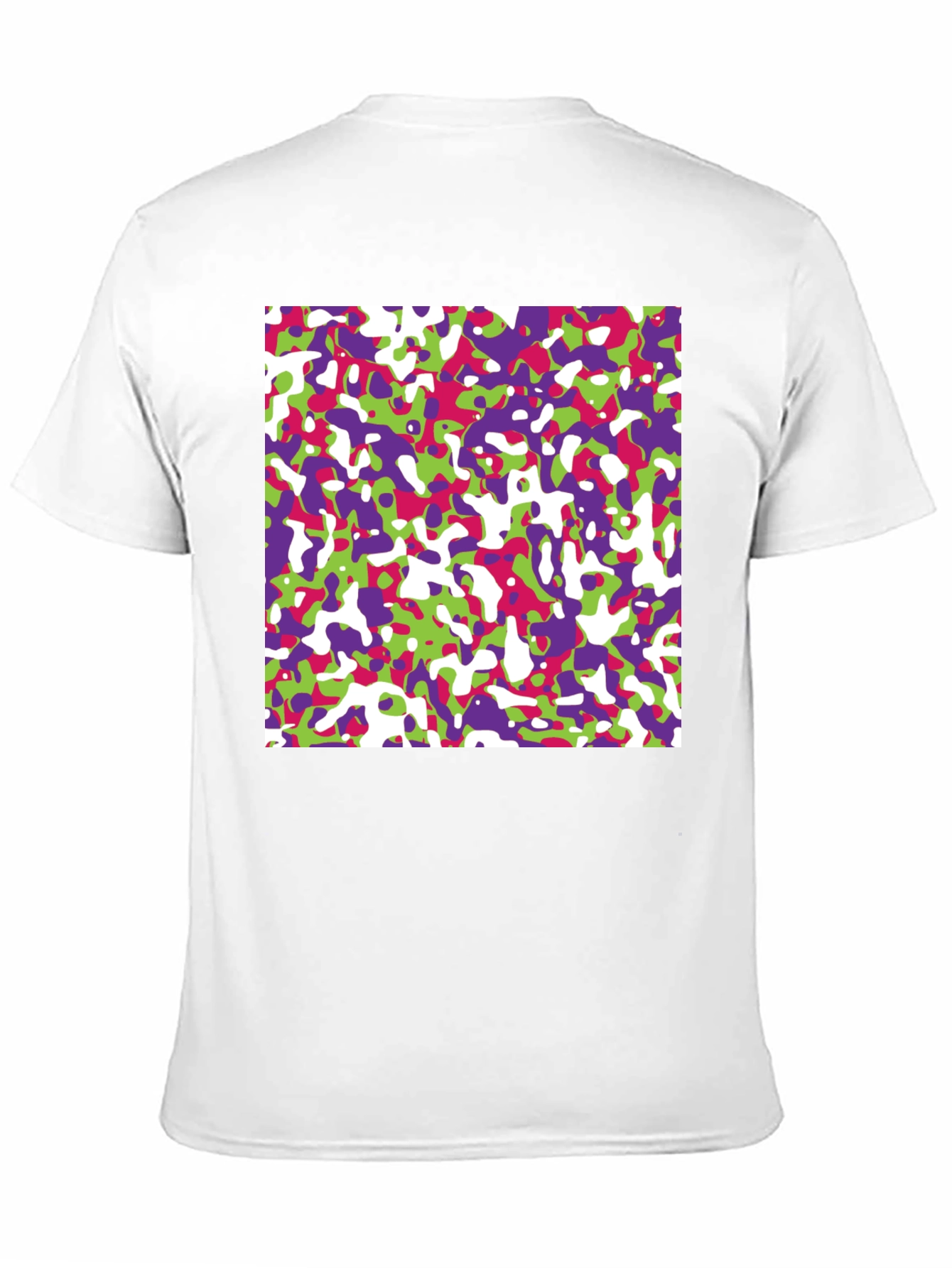 Black Abstract Camo Print Black T-Shirt view 11