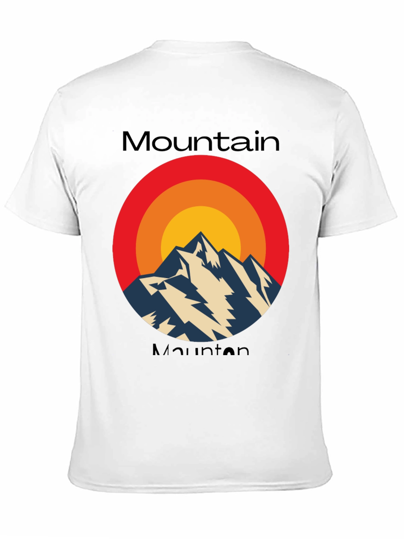 Black Retro Mountain Graphic Tee - Classic Style view 11