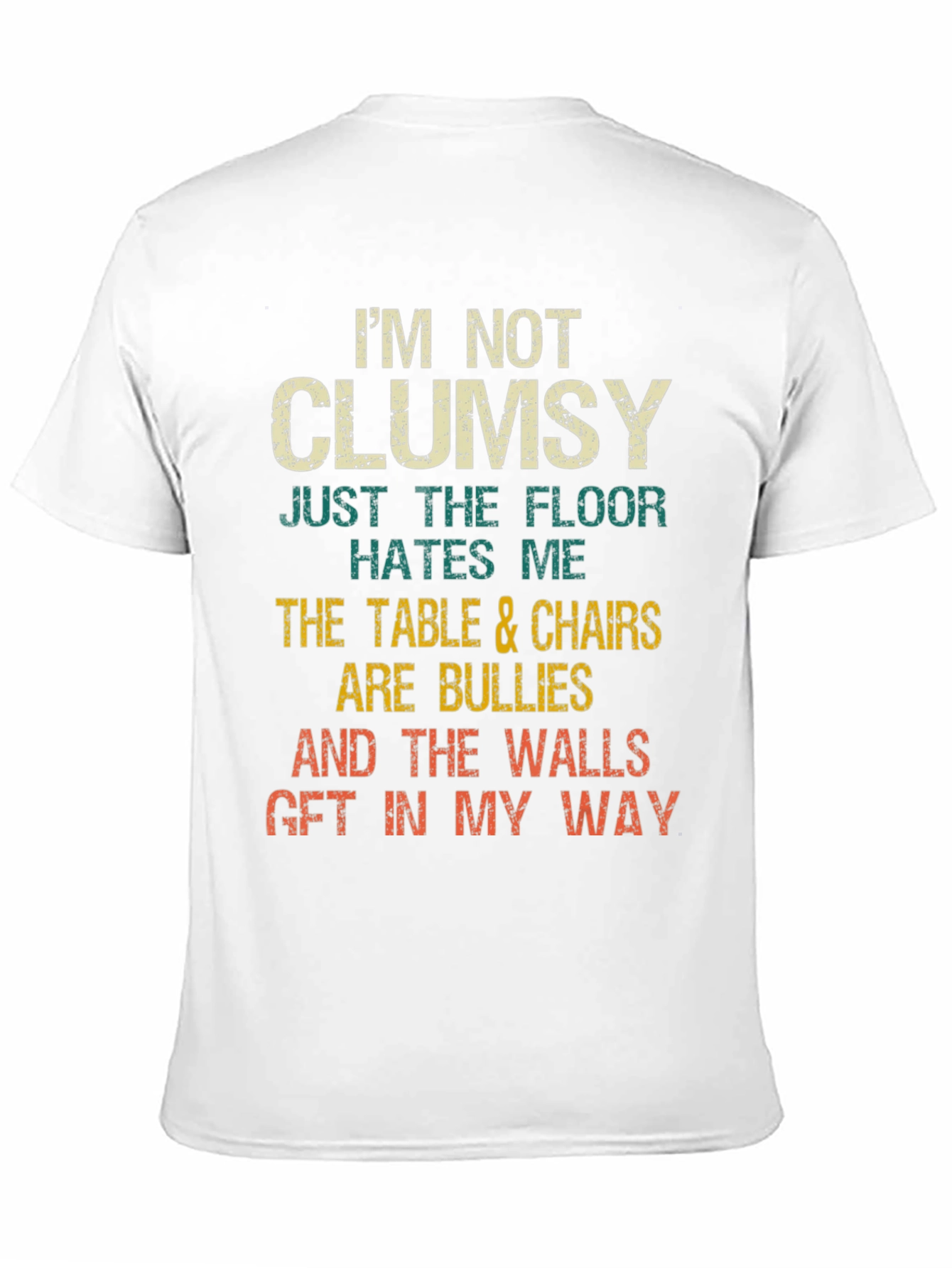 Black Funny "I'm Not Clumsy" Graphic T-Shirt view 11