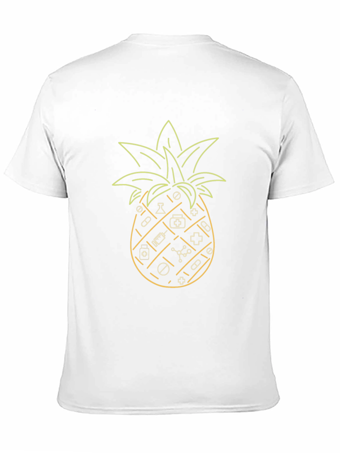 Black Medical Pineapple Black T-Shirt view 11