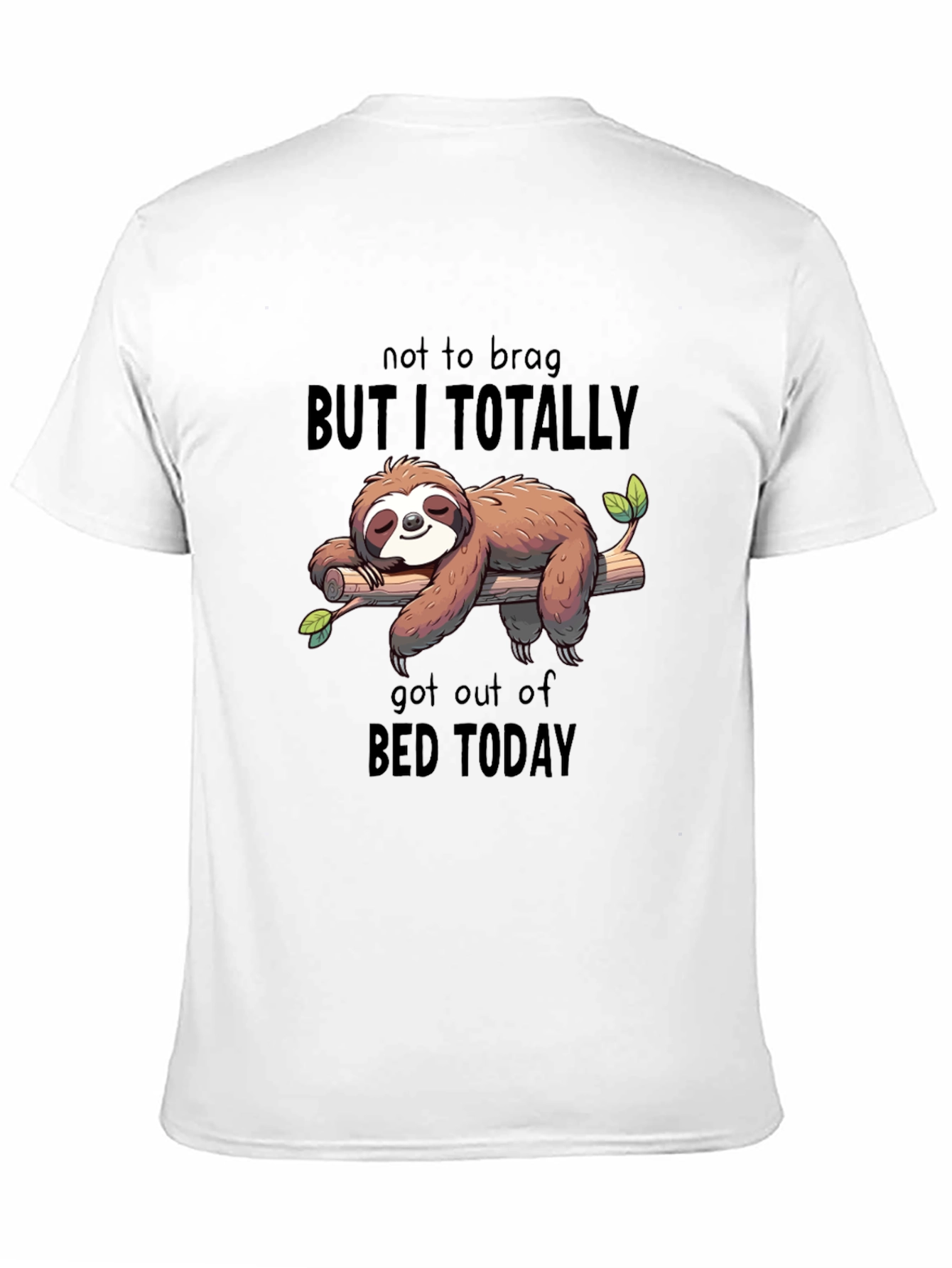 Black Sloth Got Out of Bed T-Shirt - Relaxed Fit view 11