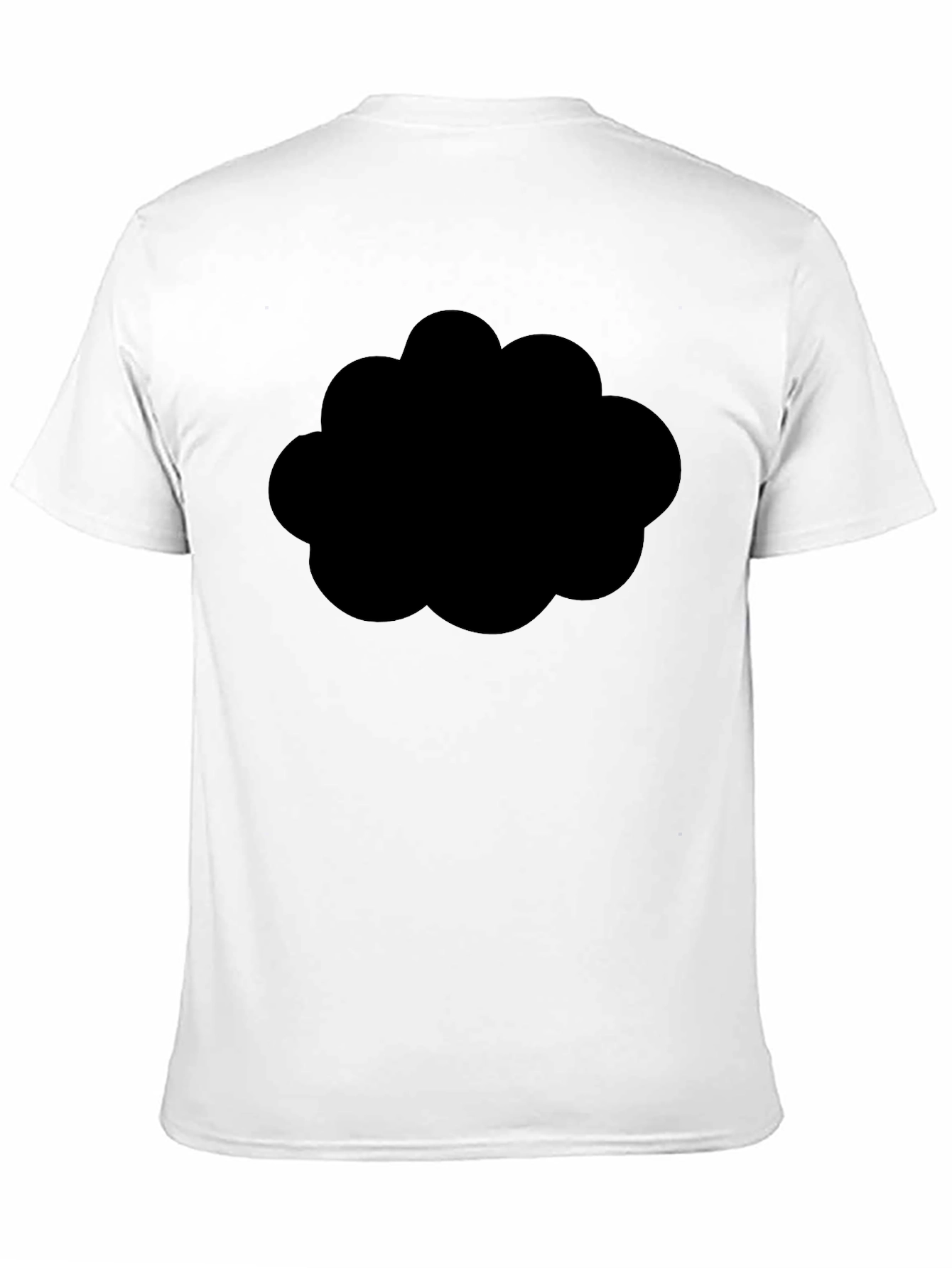 Black Men's Black Graphic Tee - Cloud Design view 11