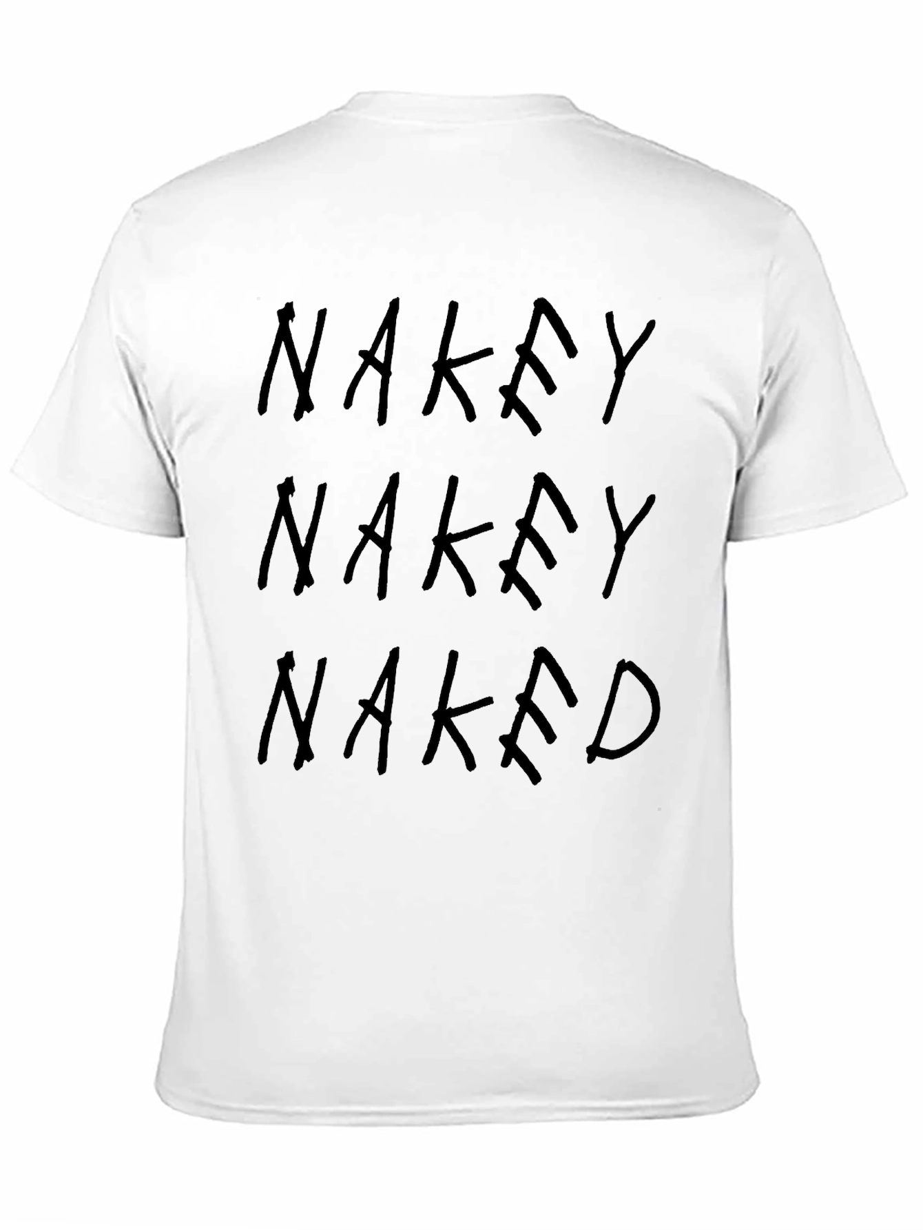 Black Nakey T-Shirt - Bold Graphic Tee view 11