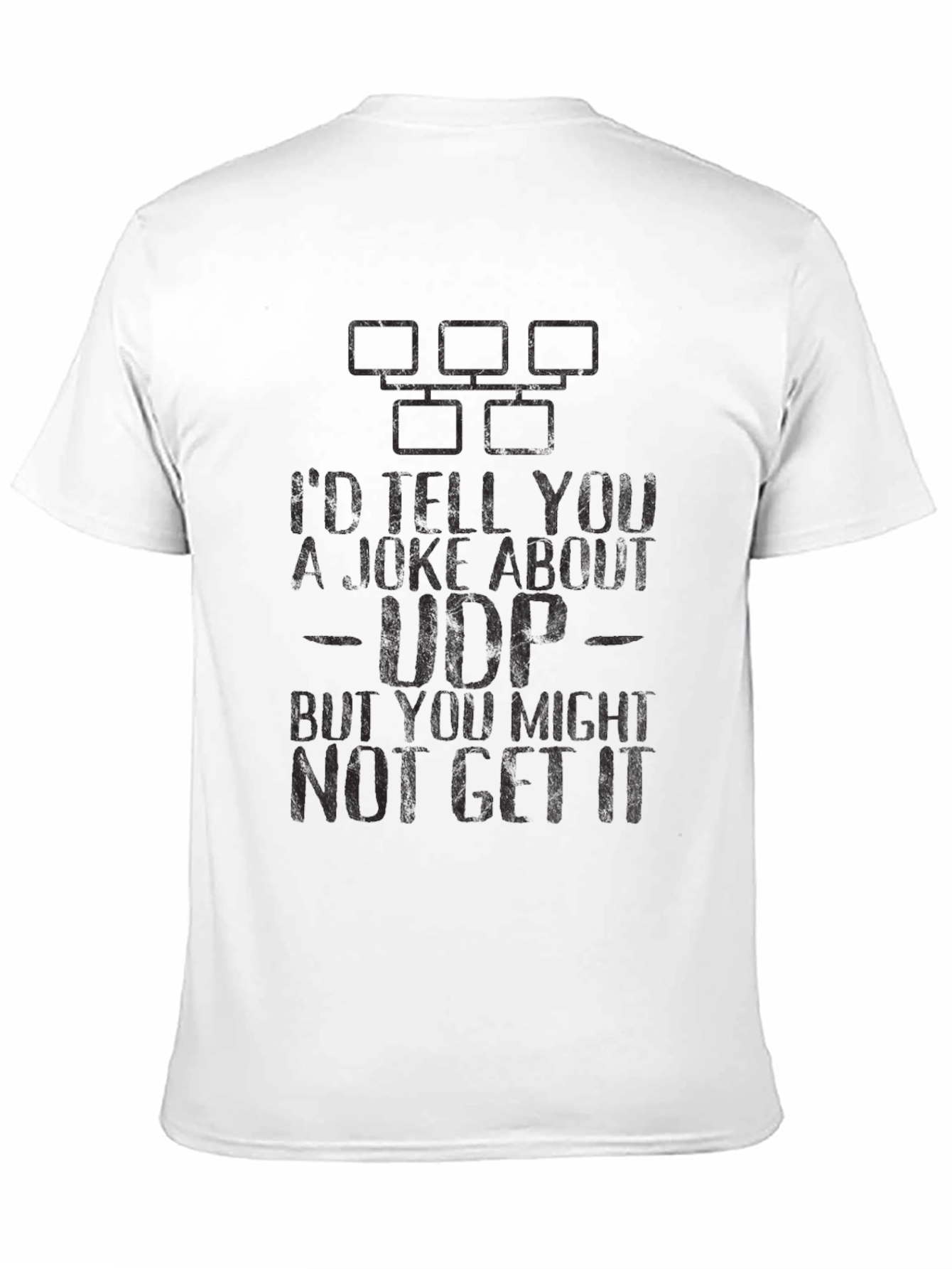 Black Funny IT Network Humor T-Shirt - UDP Joke Tee view 11