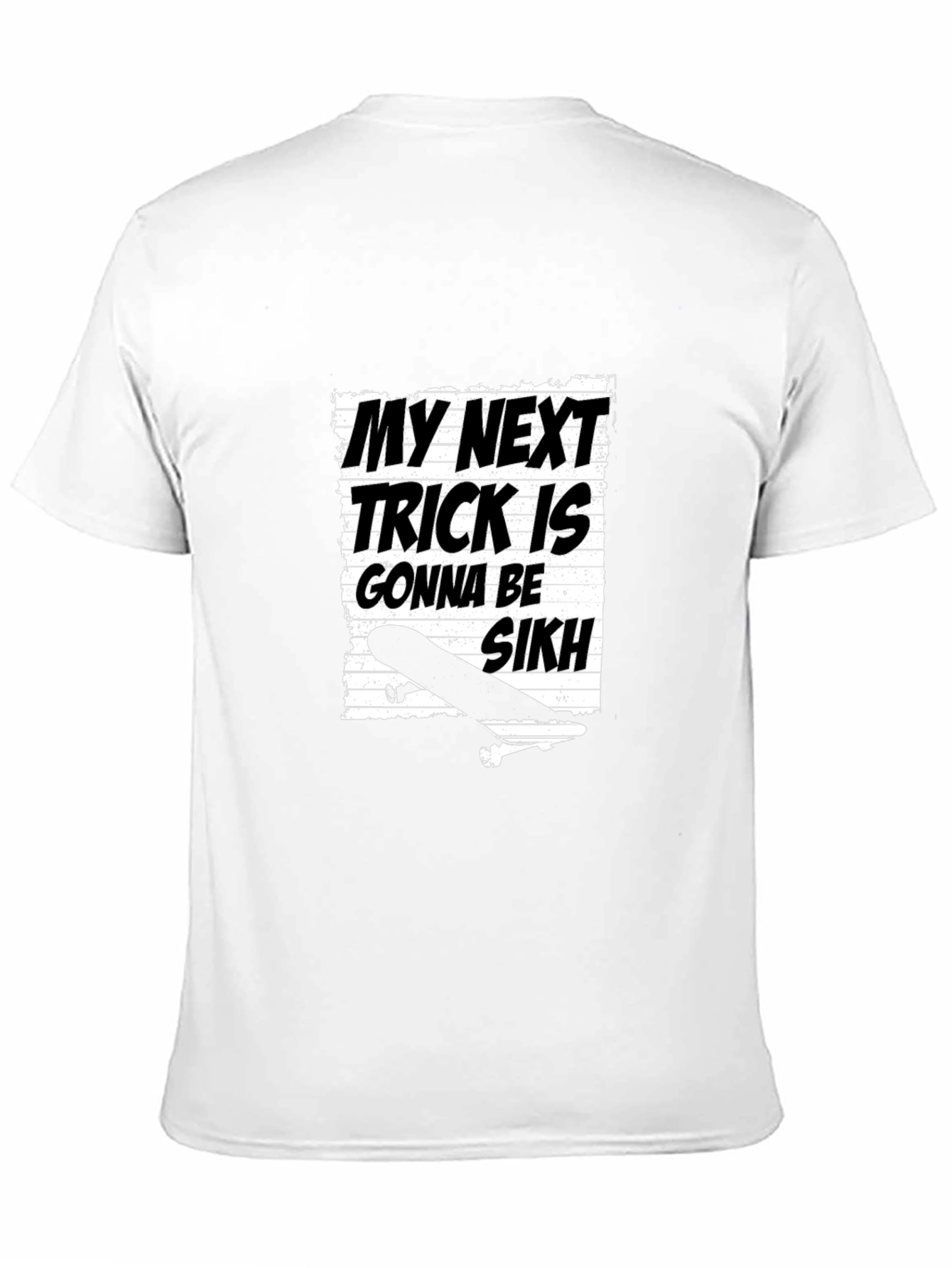 Black My Next Trick is Gonna be Sikh Graphic Tee view 11