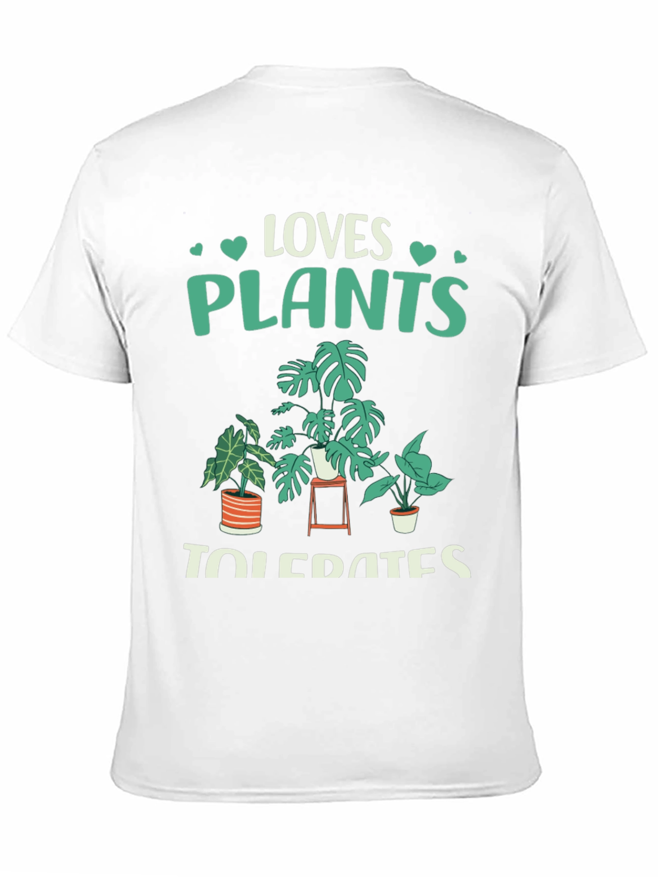 Black Loves Plants Tolerates People Graphic T-Shirt view 11