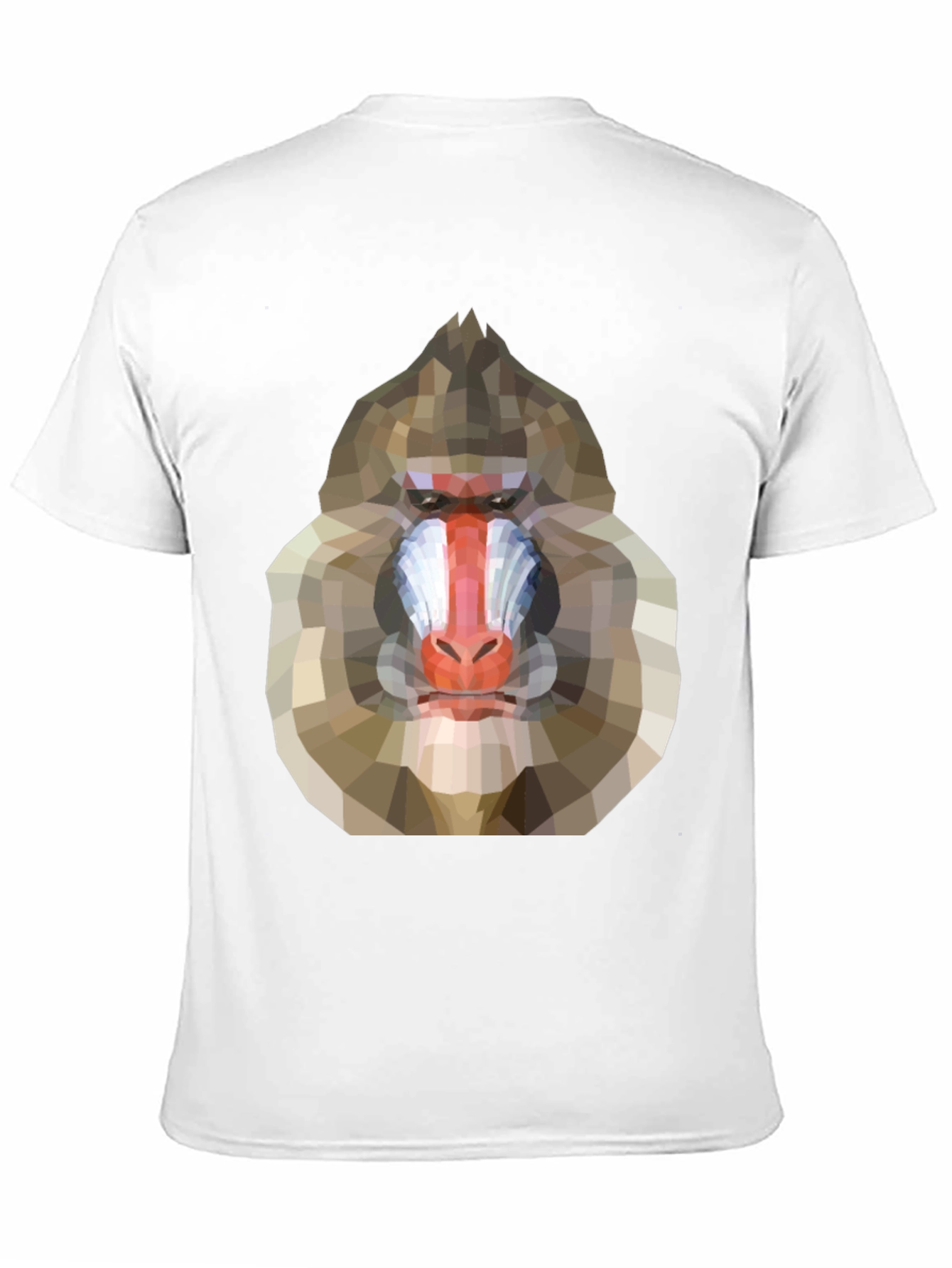 Black Geometric Mandrill Graphic Tee - Unique Art T-Shirt view 11