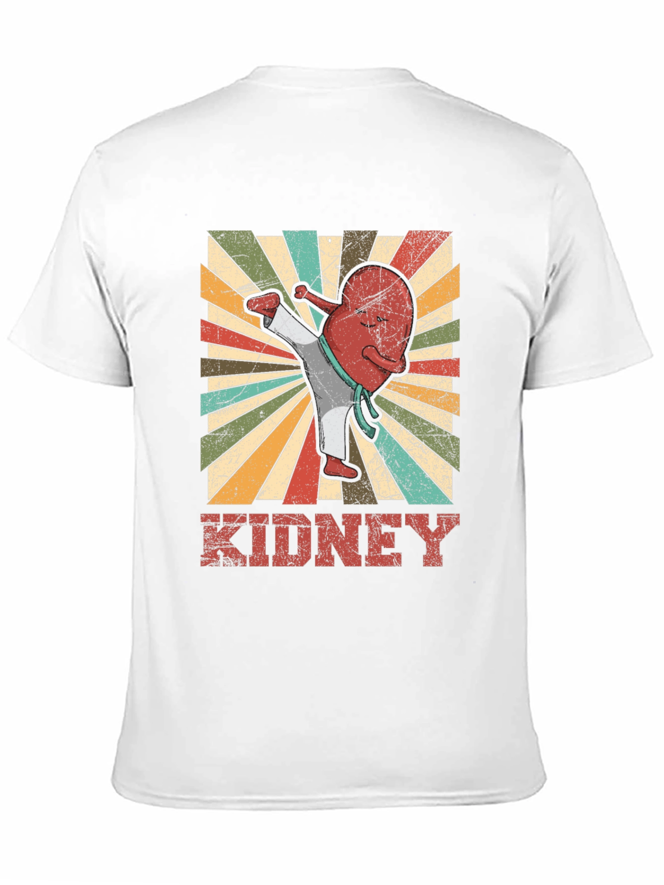 Black Karate Kidney T-Shirt - Funny Anatomy Tee view 11