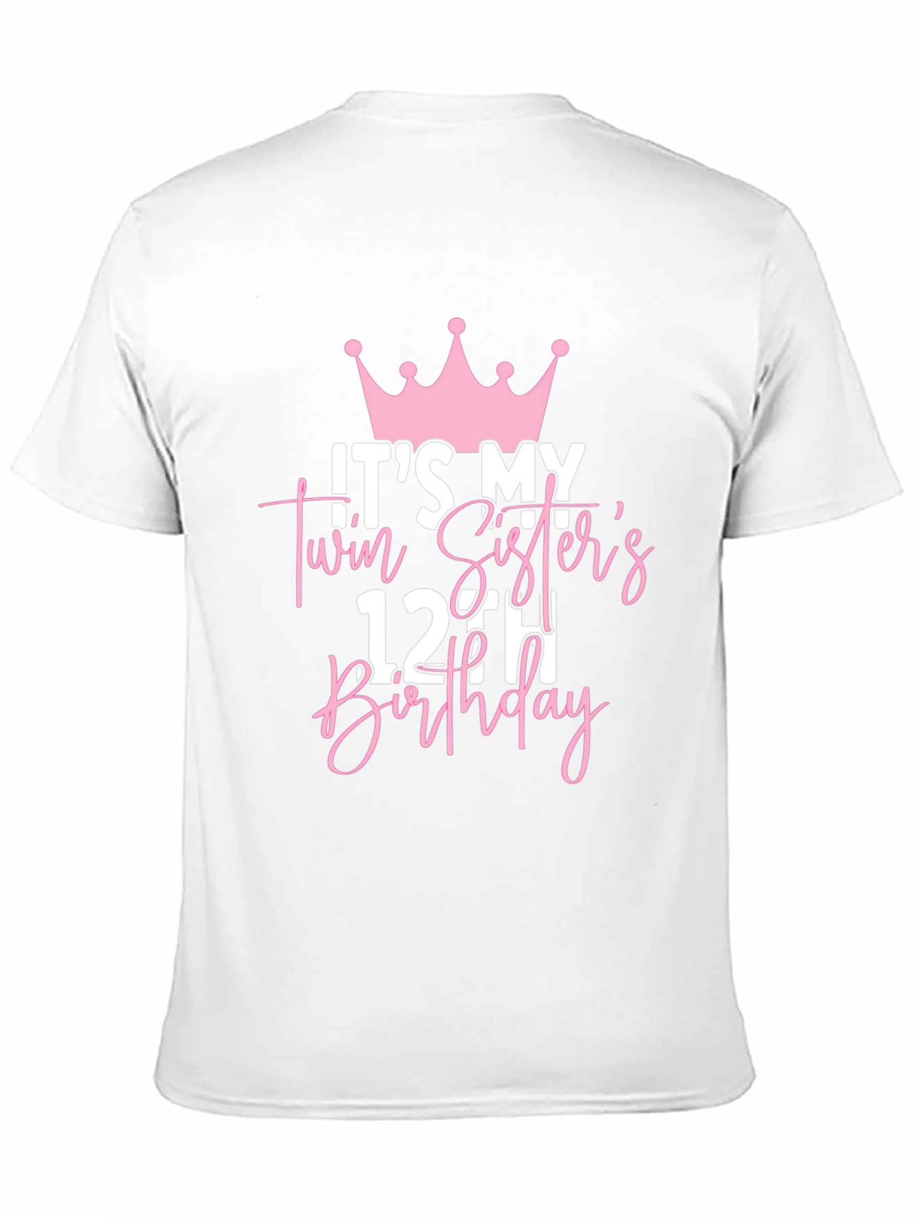 It's My Twin Sister's 12th Birthday T-Shirt - 11