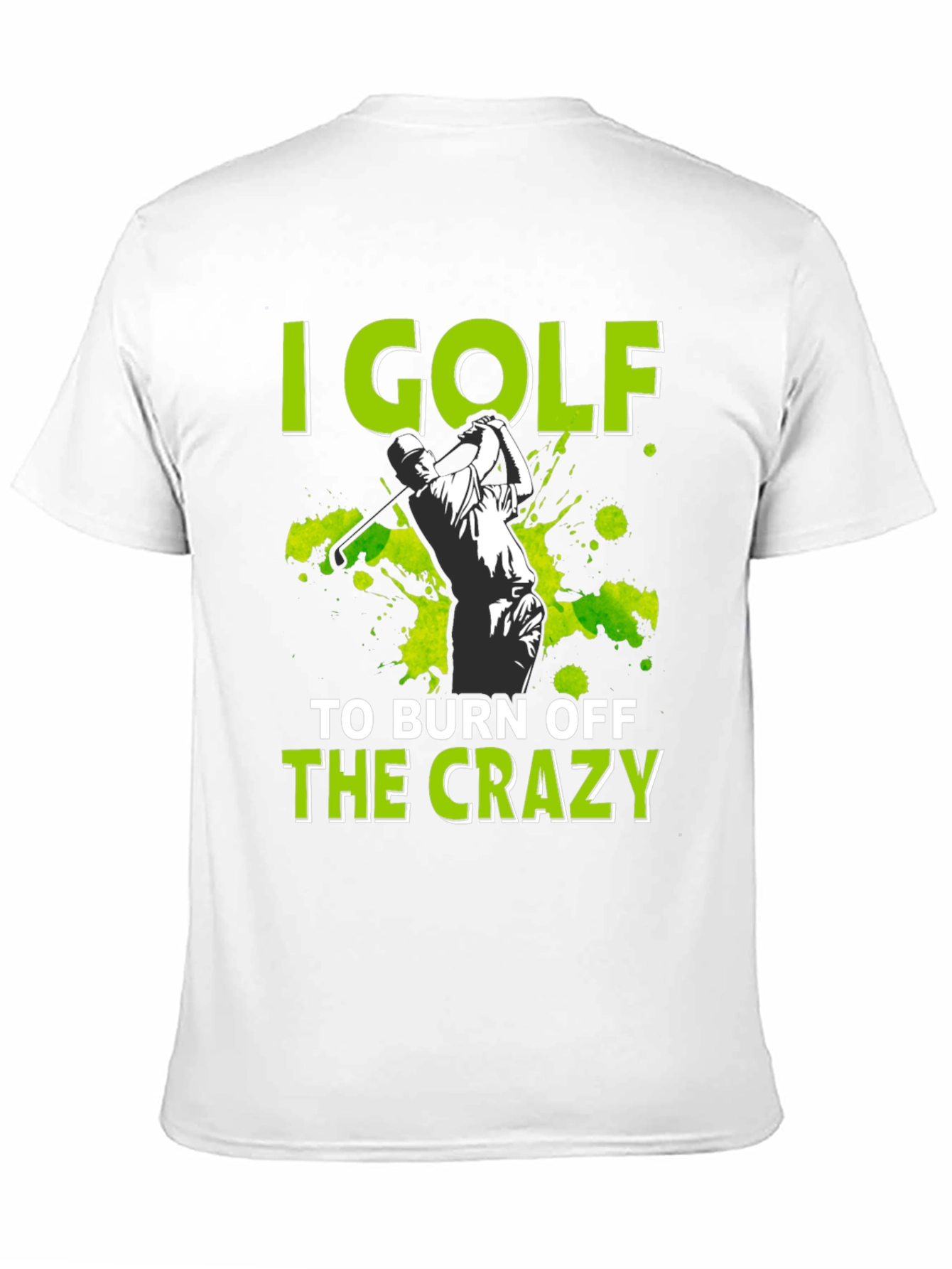 Black Golf Burn Off Crazy Graphic Tee view 11