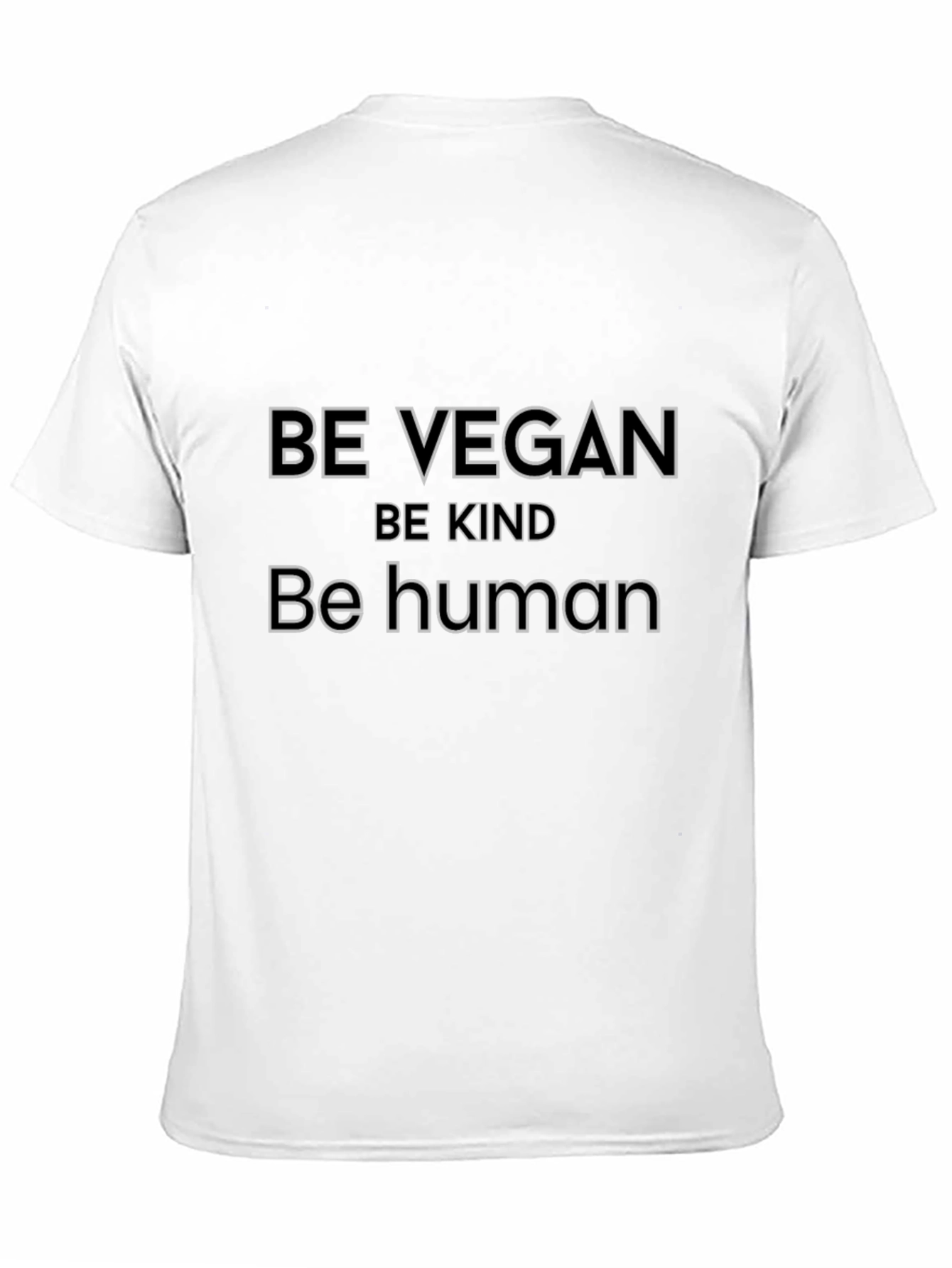 Black Be Vegan Be Kind T-Shirt - Eco-Friendly view 11