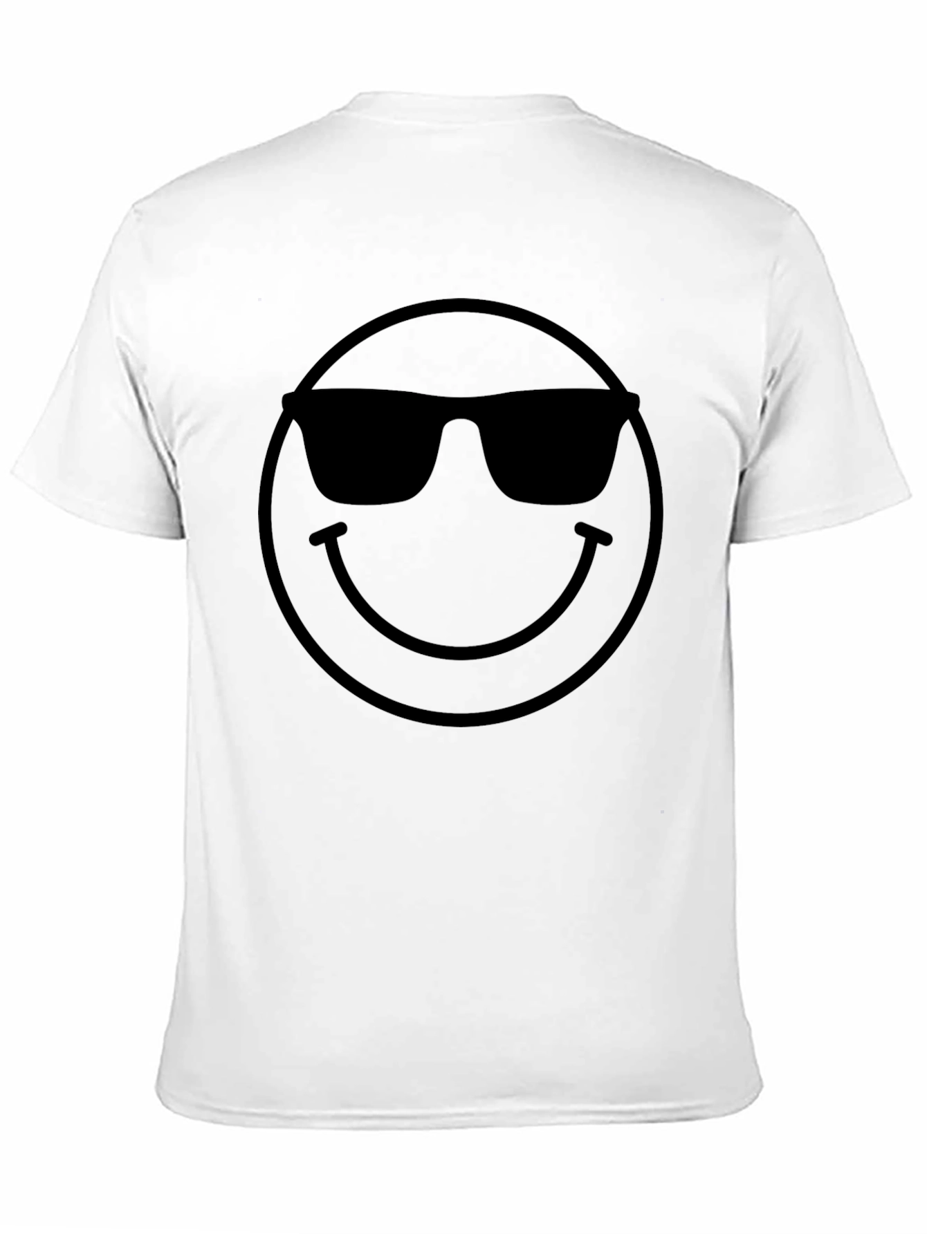Black Cool Smiley Face Black T-Shirt view 11
