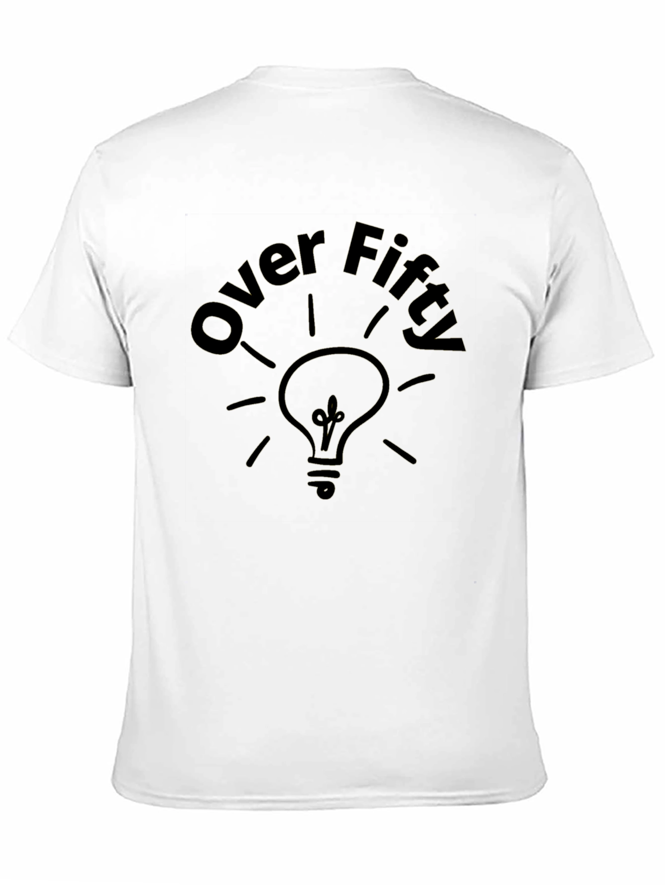 Black Over Fifty Lightbulb Graphic T-Shirt view 11