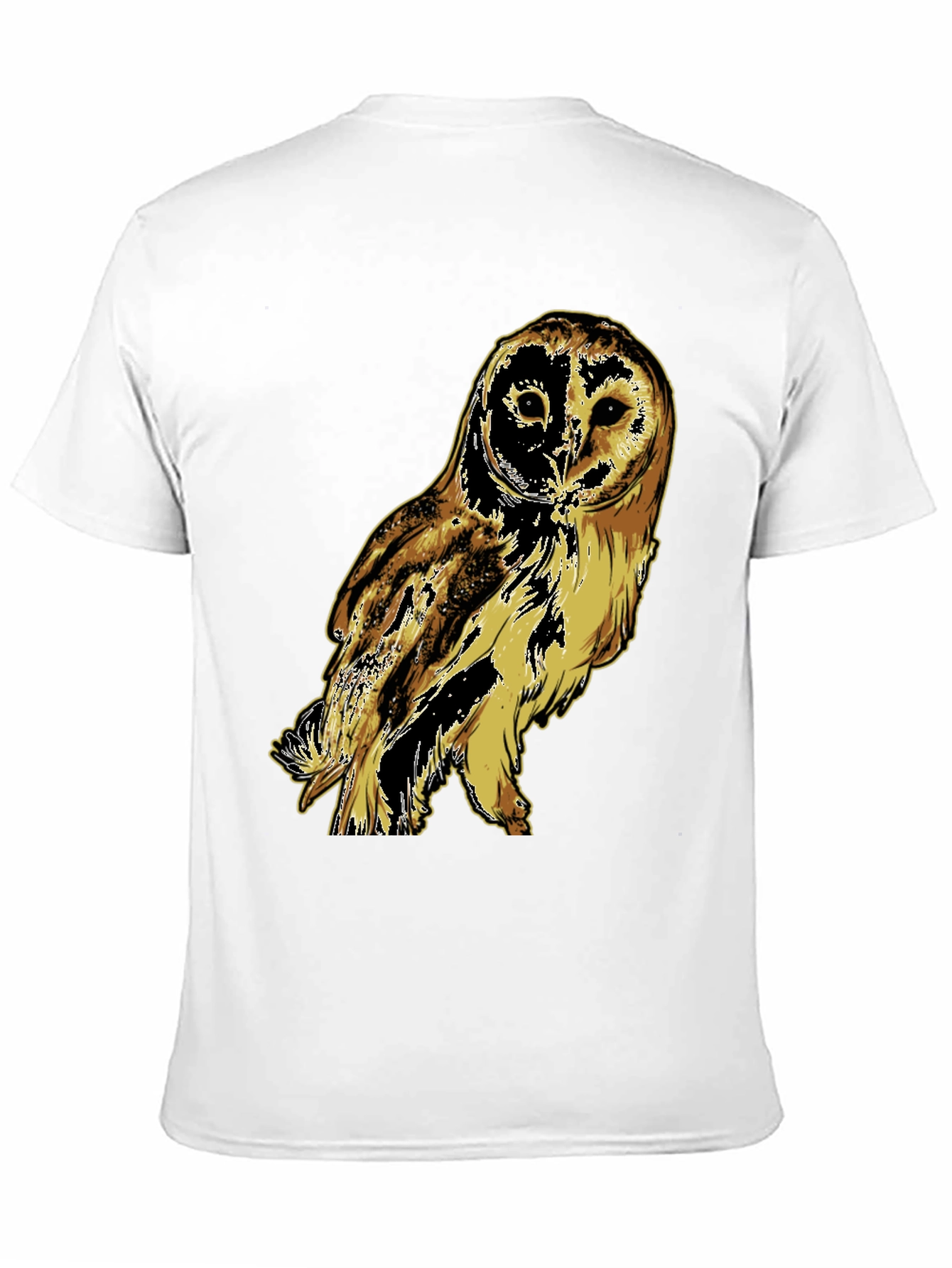 Black Owl Graphic Print Black T-Shirt view 11
